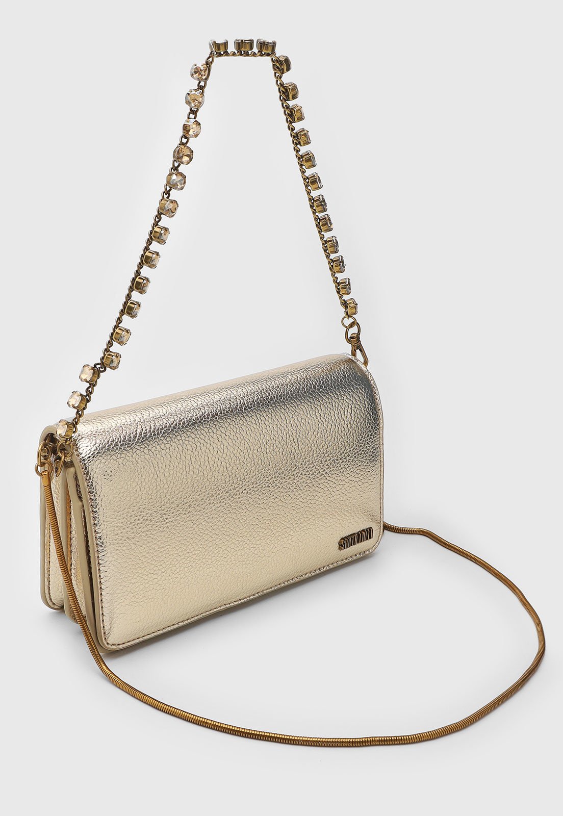 Vista 3 Bolsa Santa Lolla Metalizada Dourada dourado Santa Lolla dourado