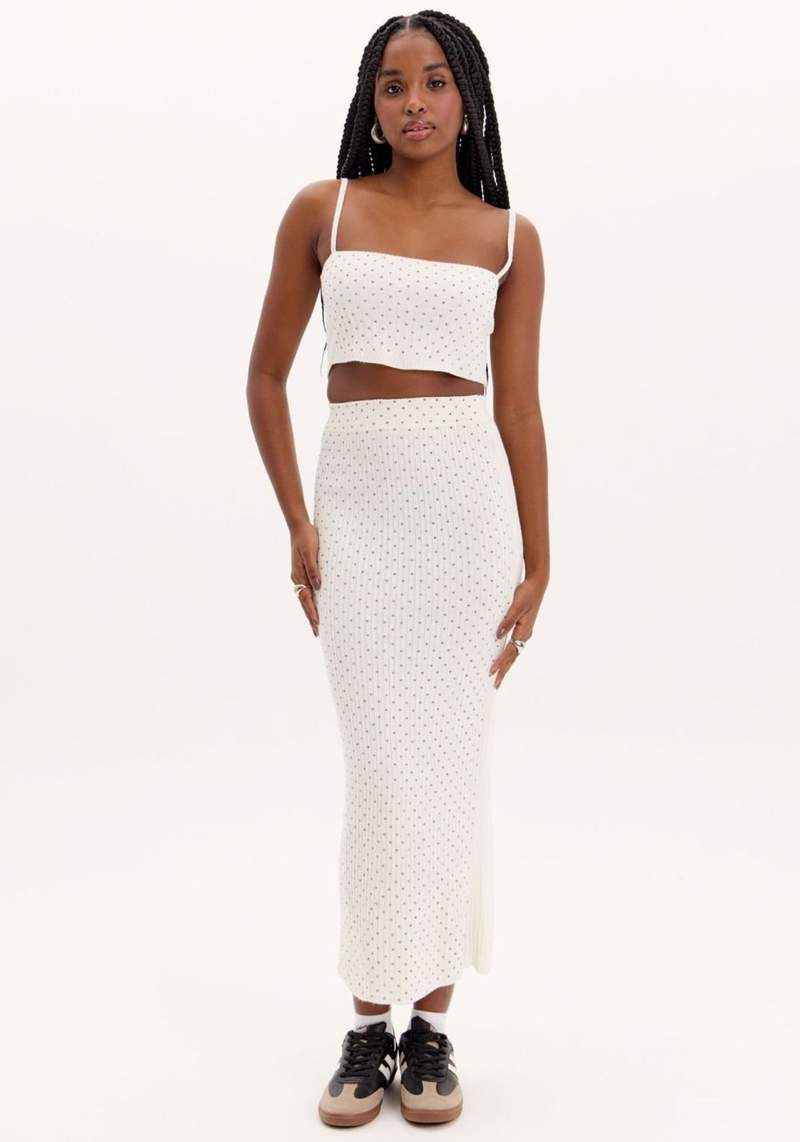 Saia Midi Tricot com Brilhos My Favorite Things