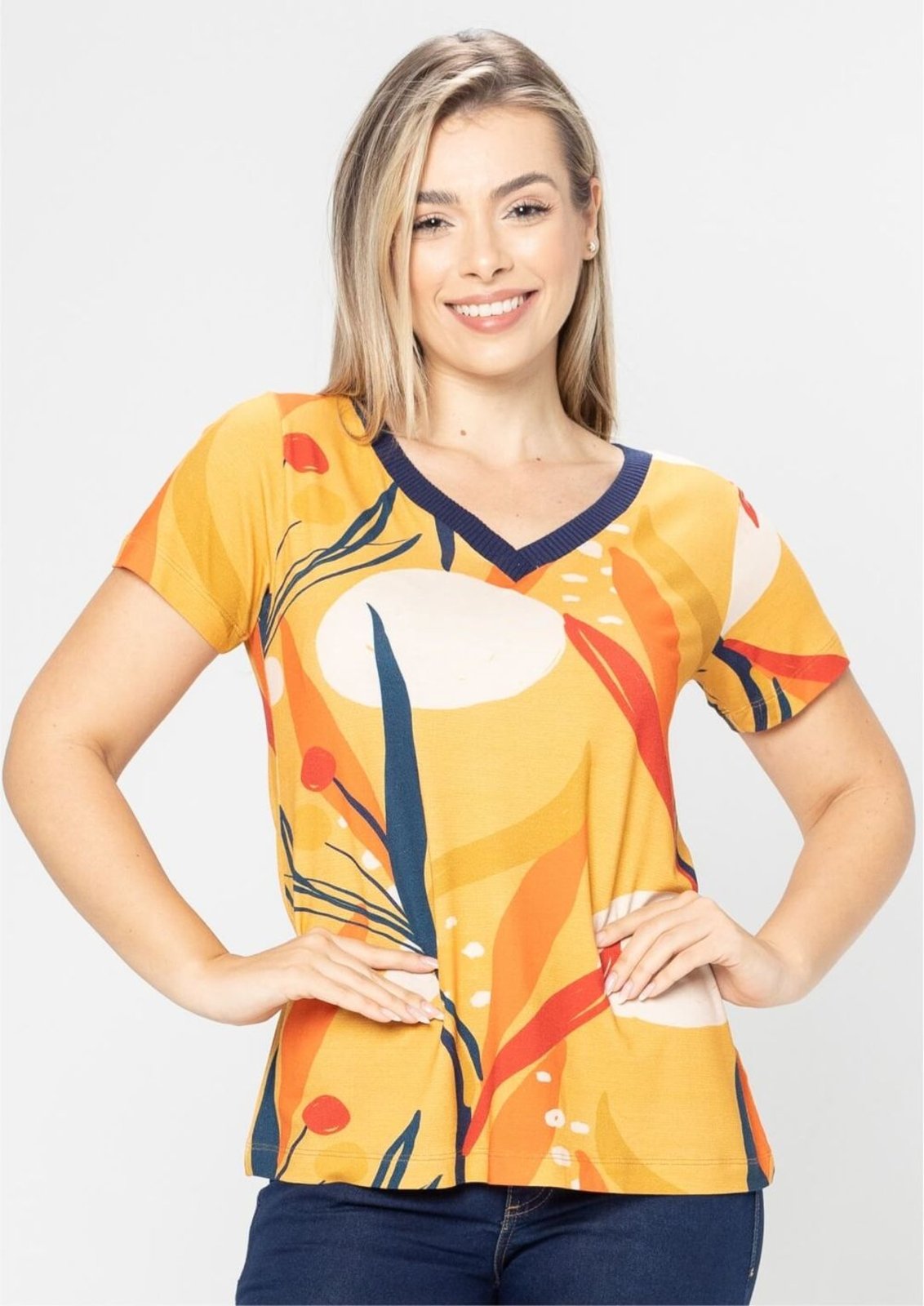 Blusa Pau a Pique Estampada Amarelo AMARELO – PP Pau a Pique