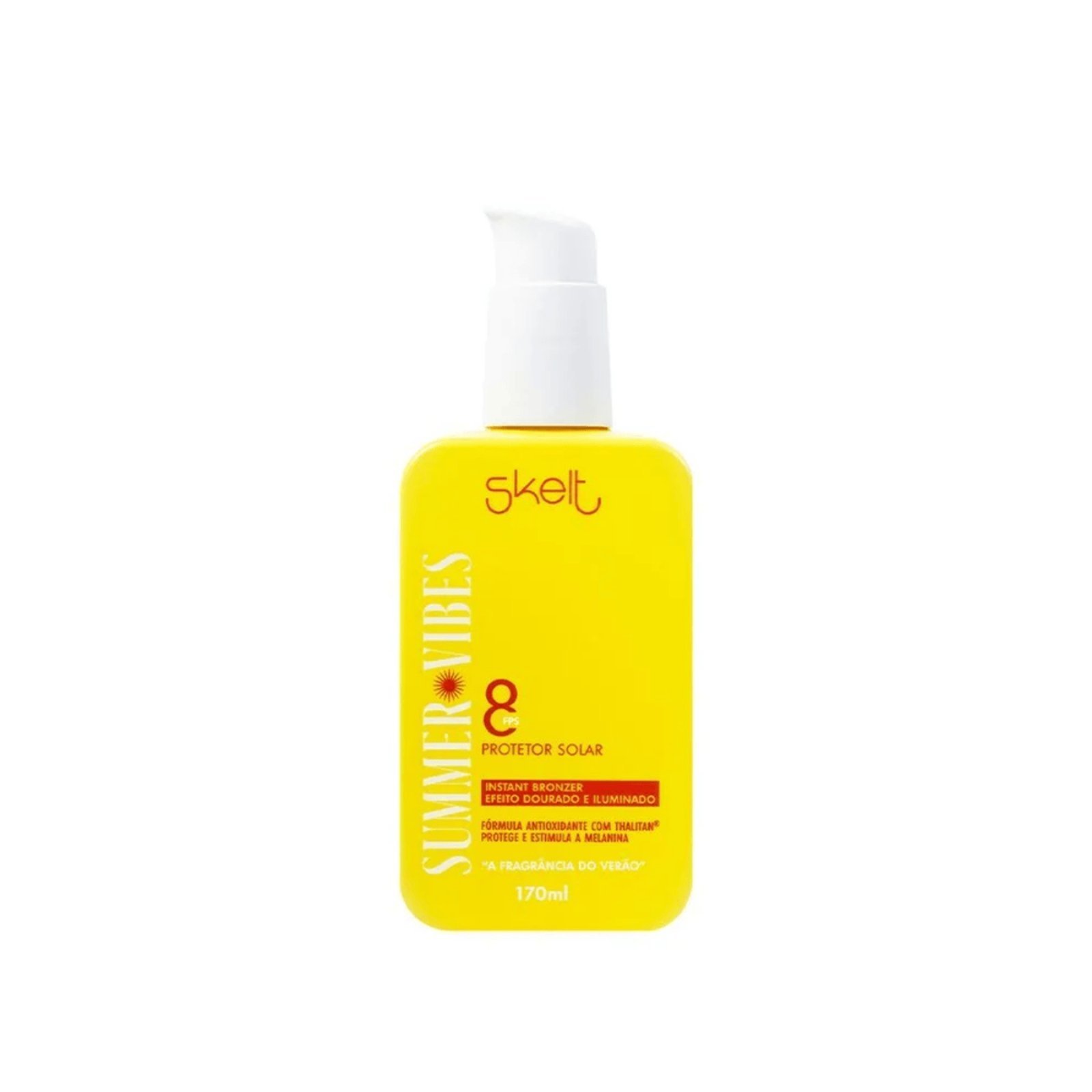Skelt Summer Vibes Instant Bronzer FPS8 – Protetor Solar Bronzeador 170ml