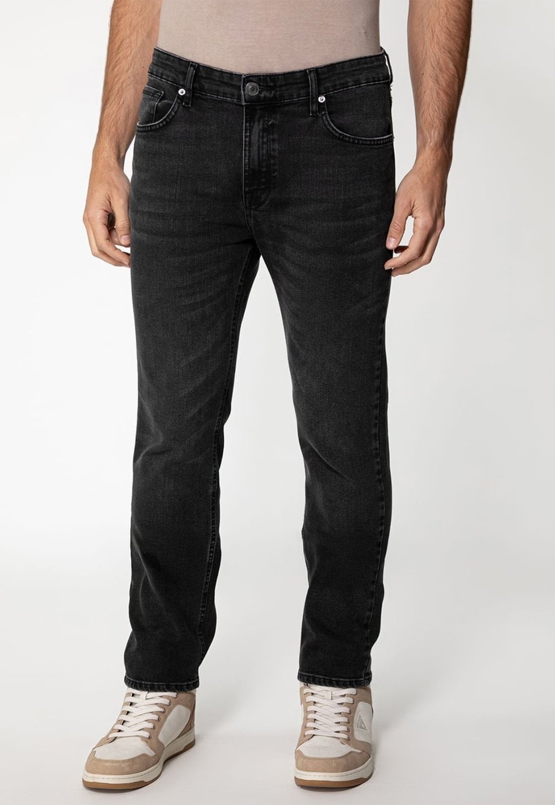 Calça Jeans Guess Slim Straight Preto