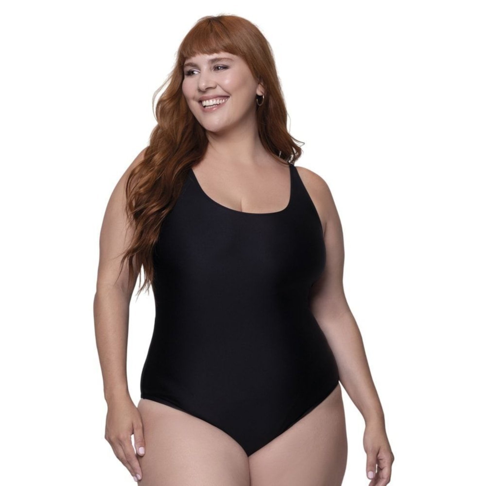 Maiô Regata Selene Básico Plus Size Feminino – Preto – selene