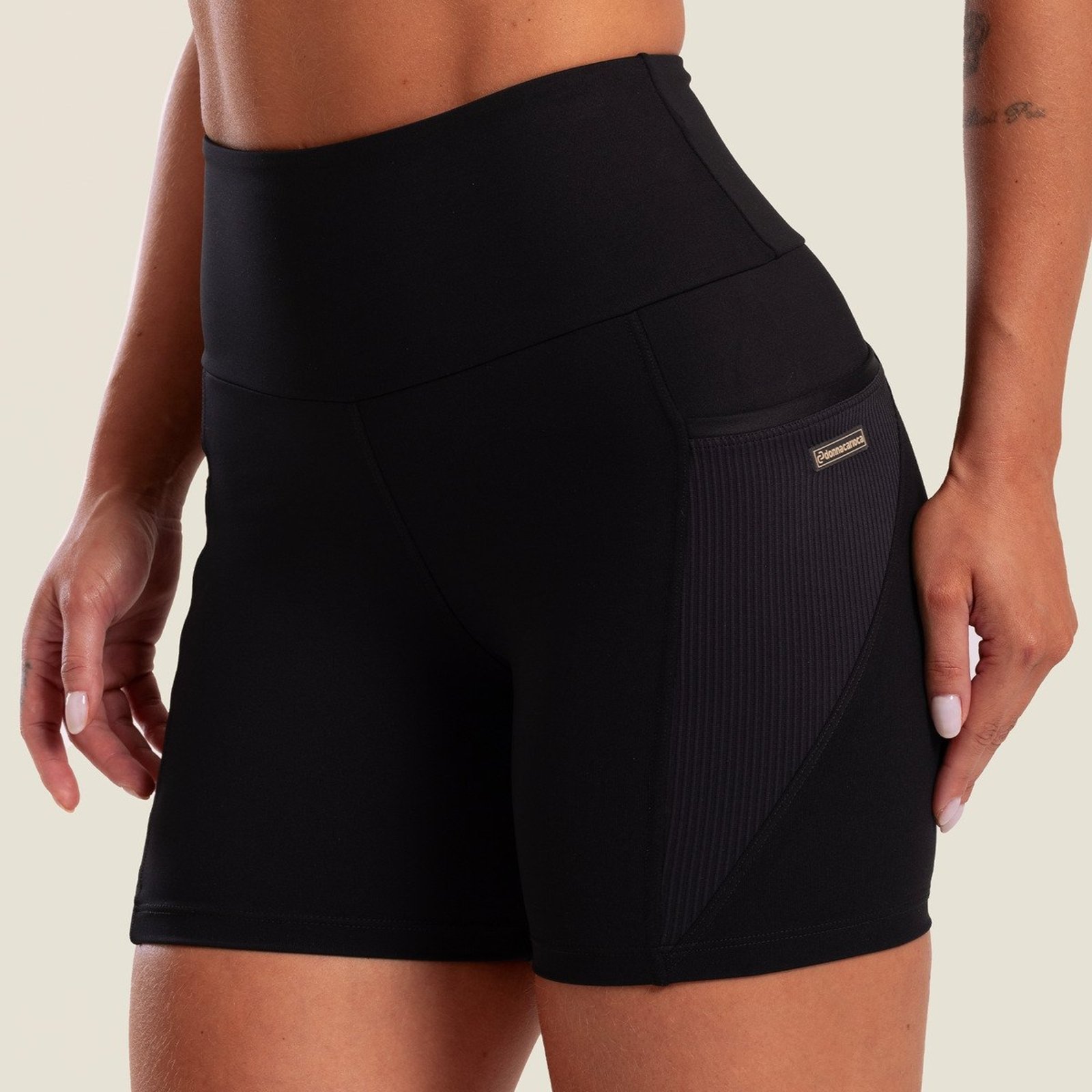 Short Glee Preto Poliamida Donna Carioca