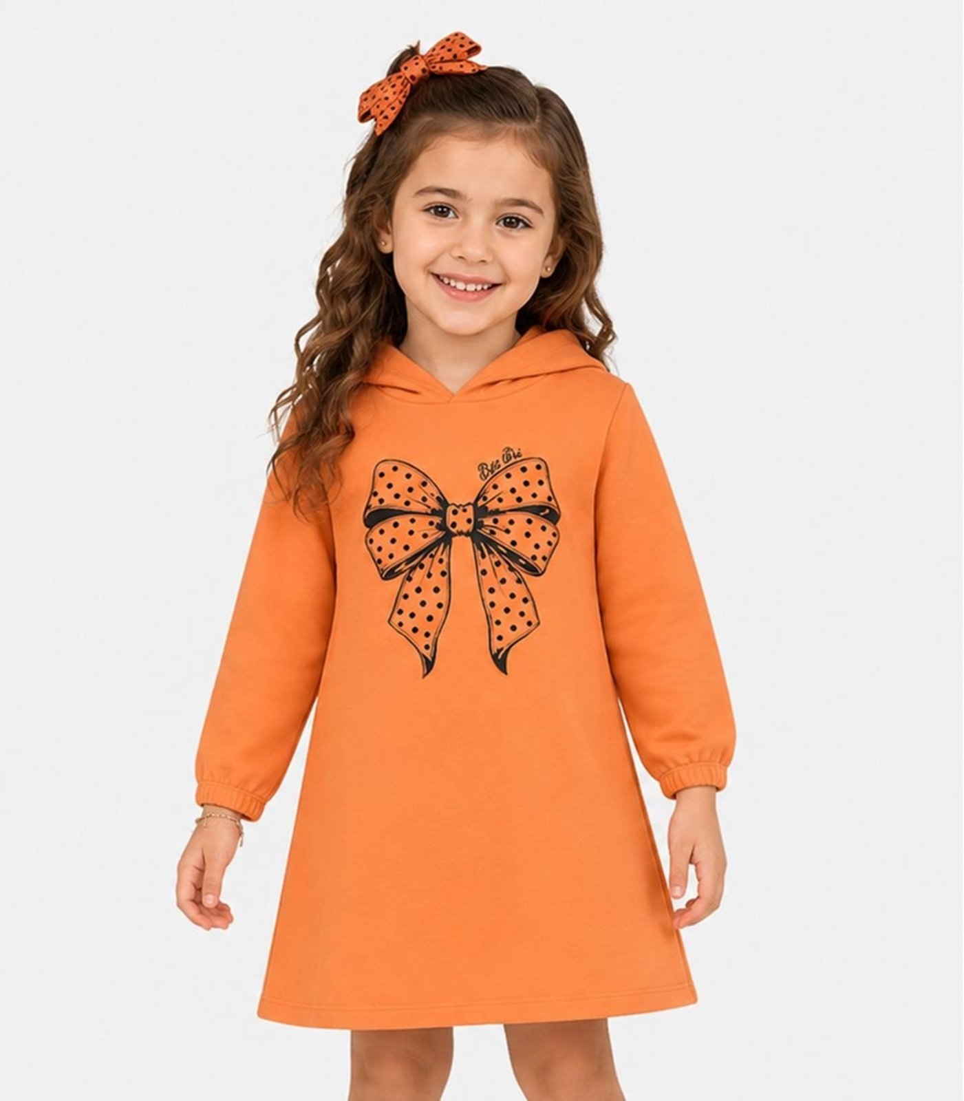 Infantil - Vestido Estampado Select Laranja