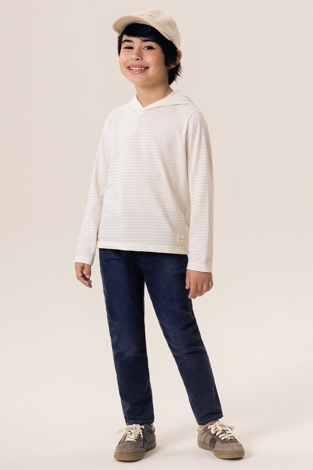 Infantil - Camiseta Bugbee em Malha Diferenciada Com Capuz