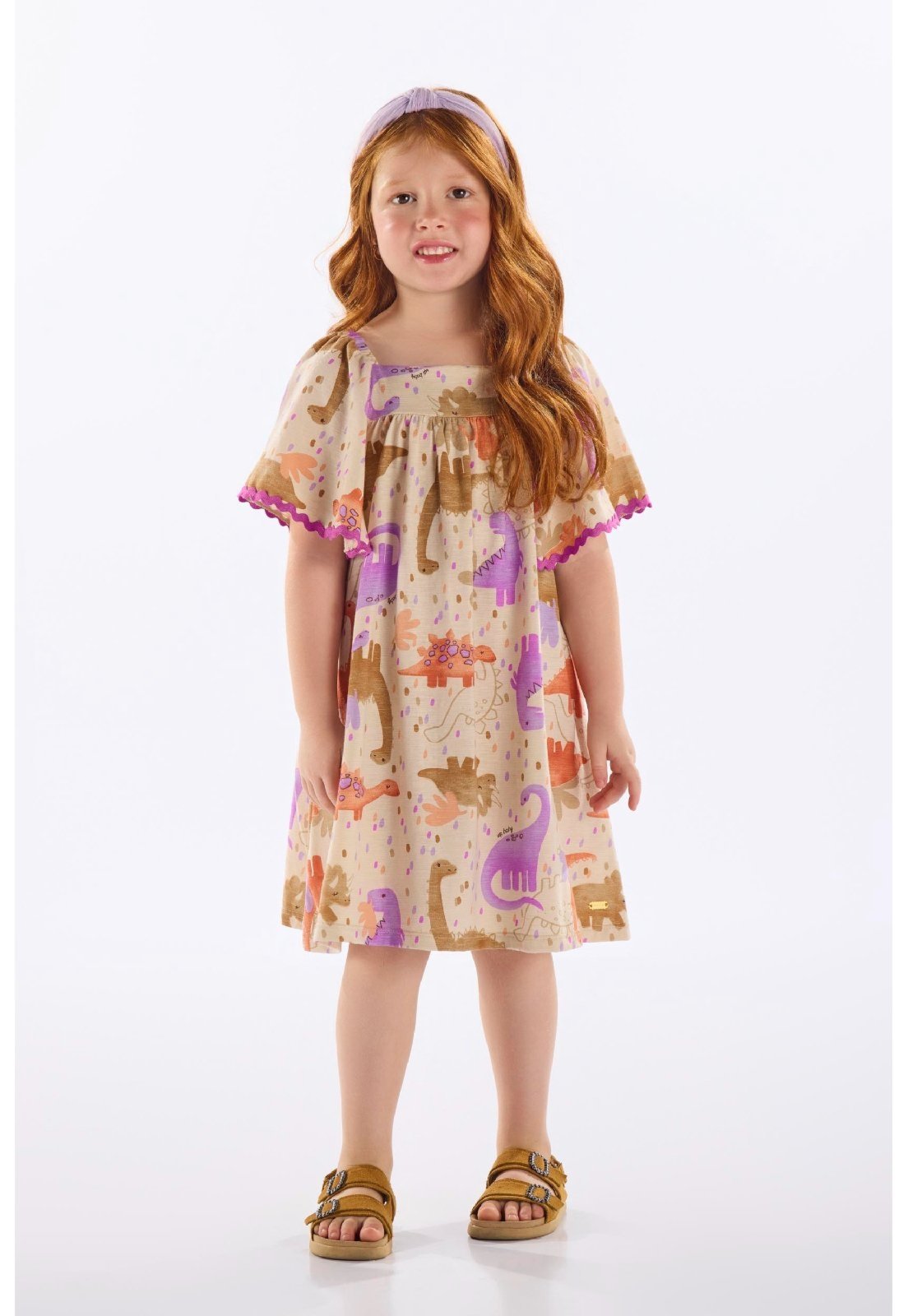 Infantil - Vestido em Algodão e Linho Up Baby Roxo