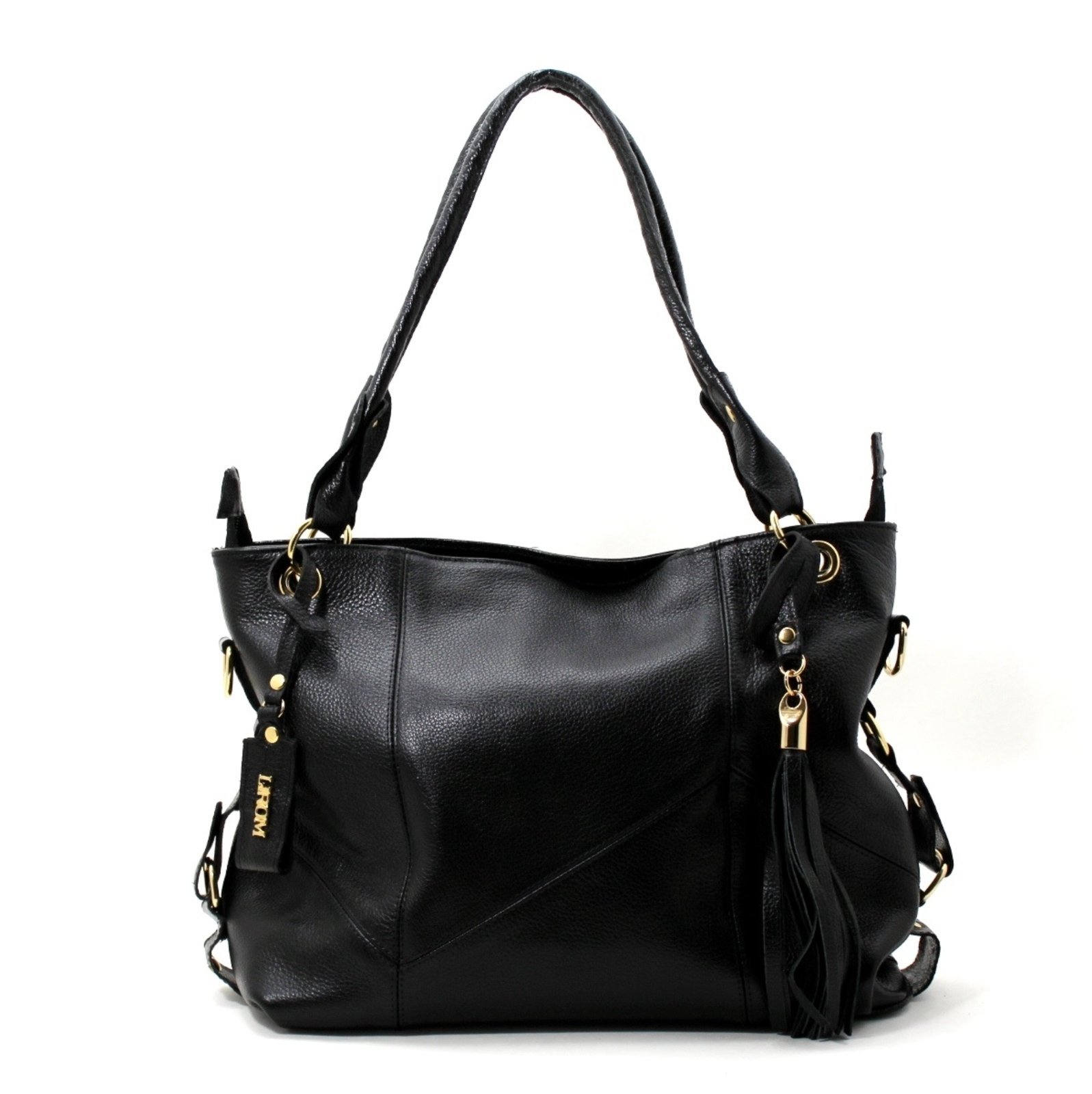 Bolsas Femininas Grande De Couro Lirom C/ Alça de Ombro Preto