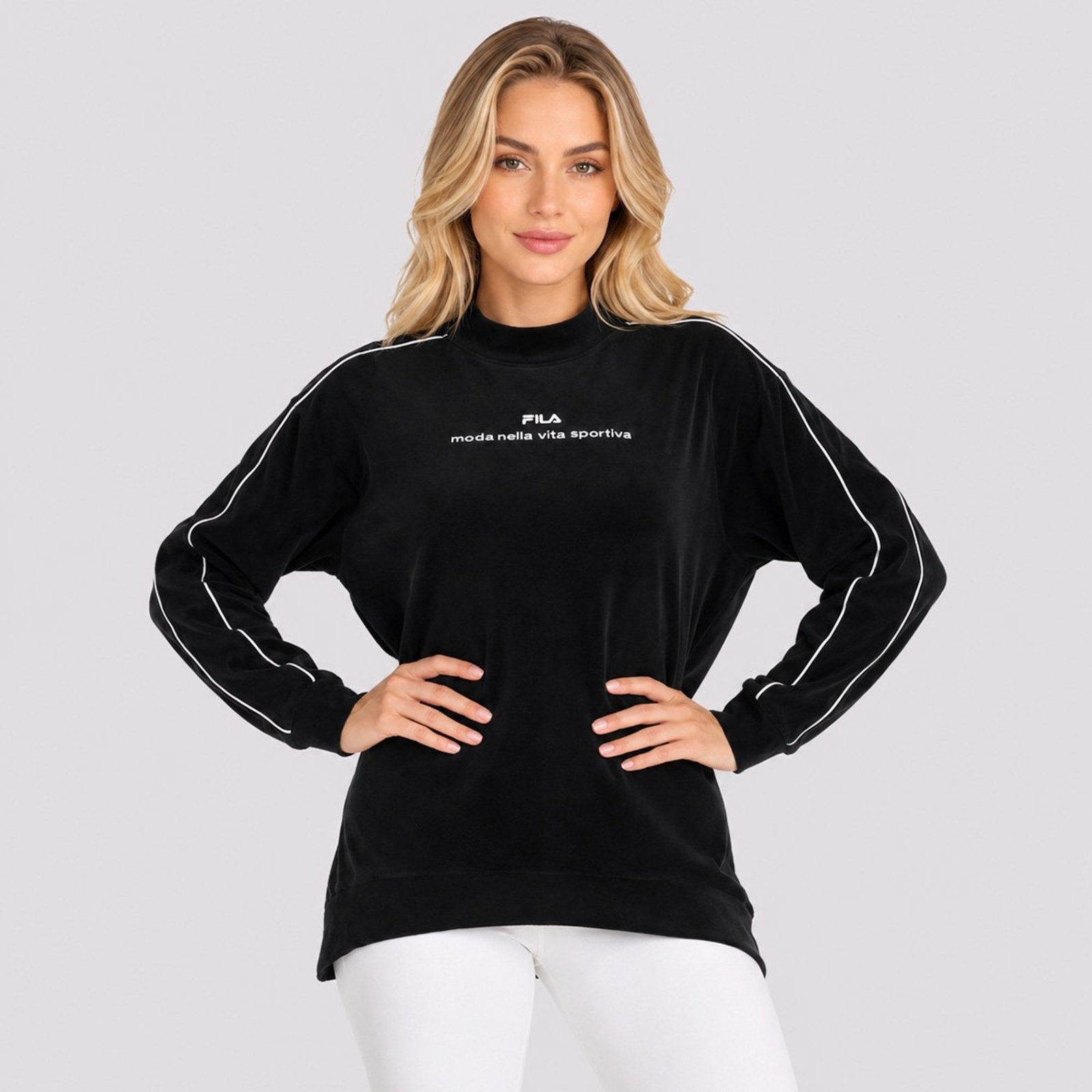 Blusa Fila Nella Vita Sportiva Feminina Preta
