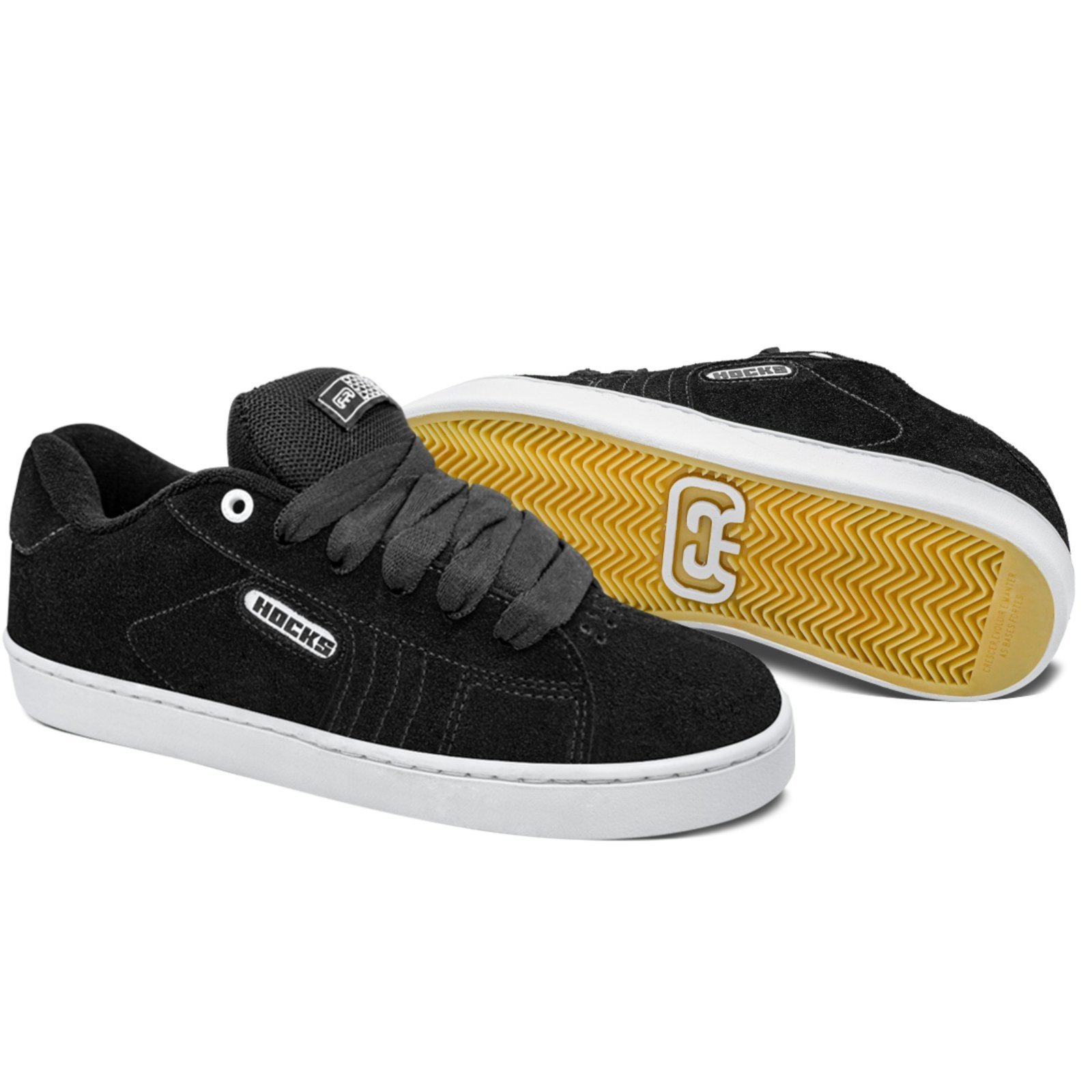 Vista 2 Tênis Hocks Ruas Skate Classic Black Preto preto black Hocks preto black