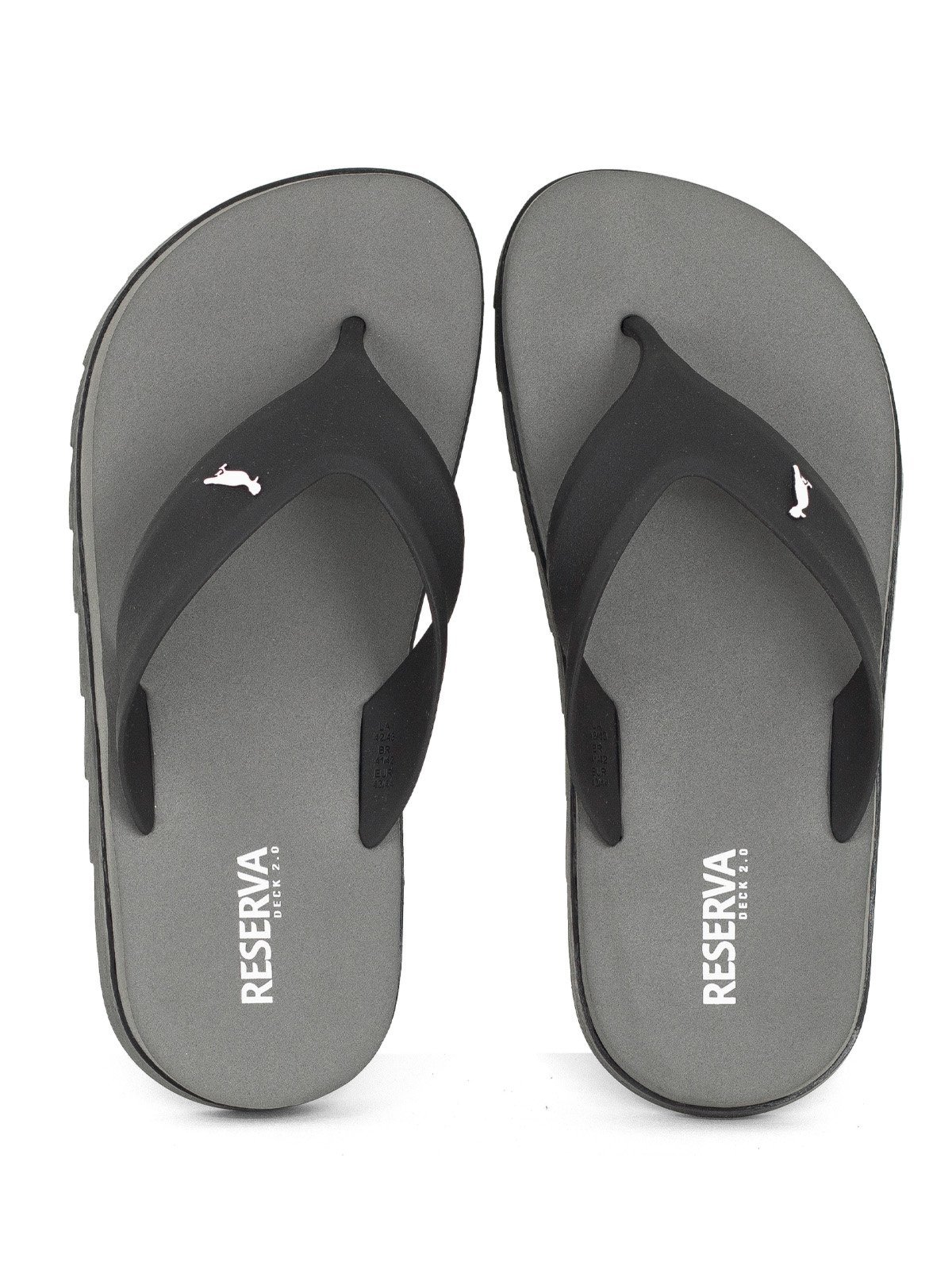 Sandália Masculina Reserva Go Casual Deck Rubber Confortável Durável Chinelo Leve Preto 2 Cinza