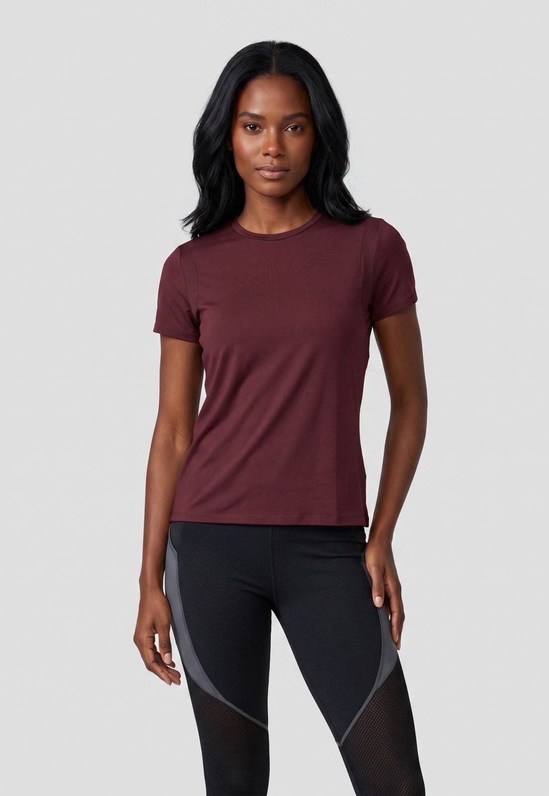Camiseta Feminina HERING SPORTS Decote Redondo Vinho