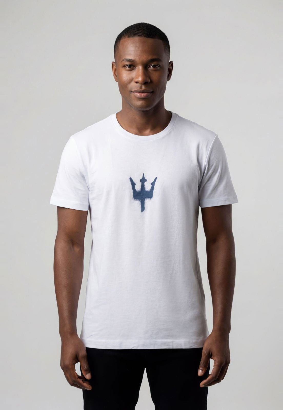 Camiseta Masculina Osklen Slim Rough Tridente Spray Branca
