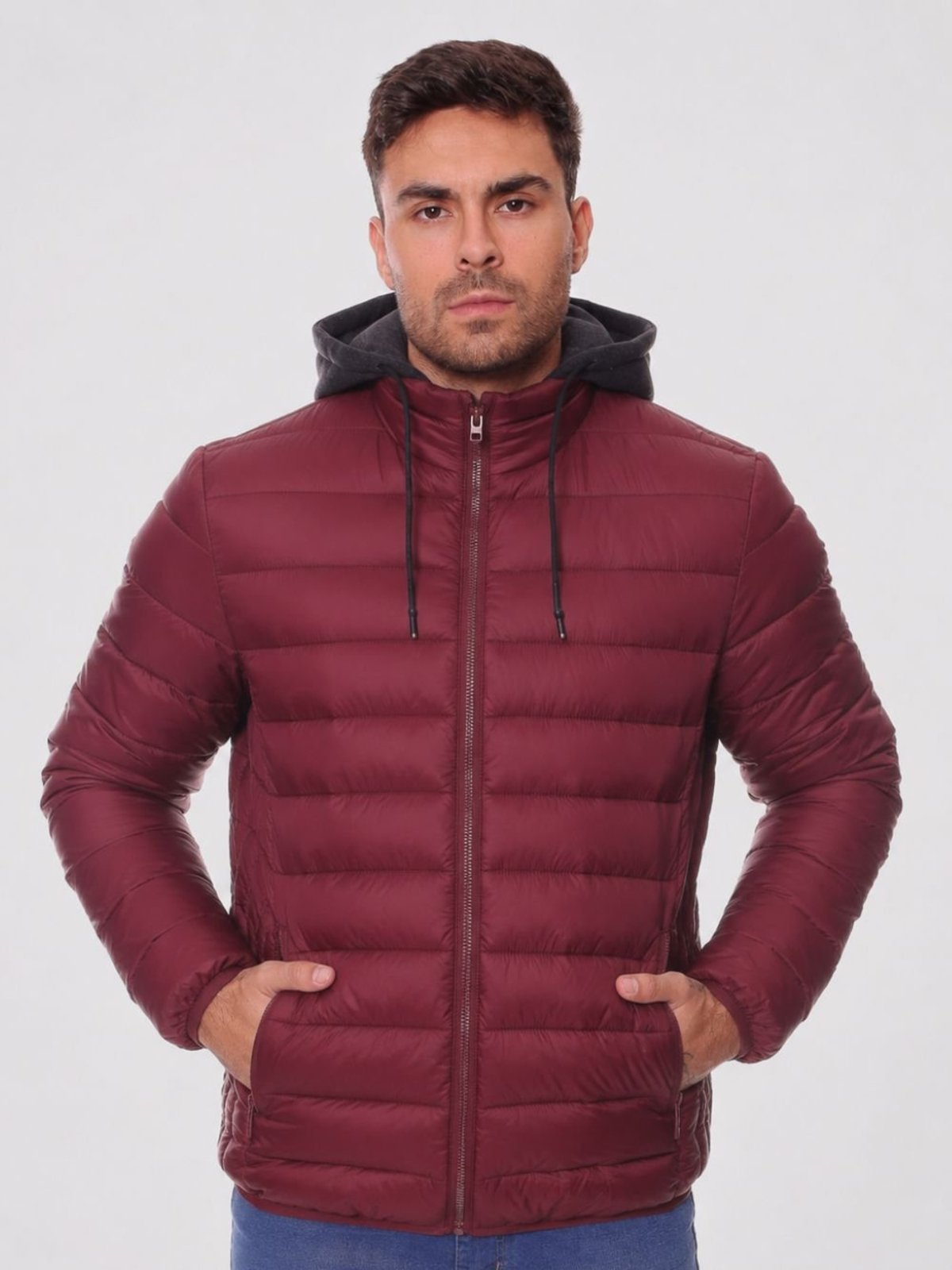Jaqueta Masculina Puffer Bobojaco Com Capuz Removível Crocker