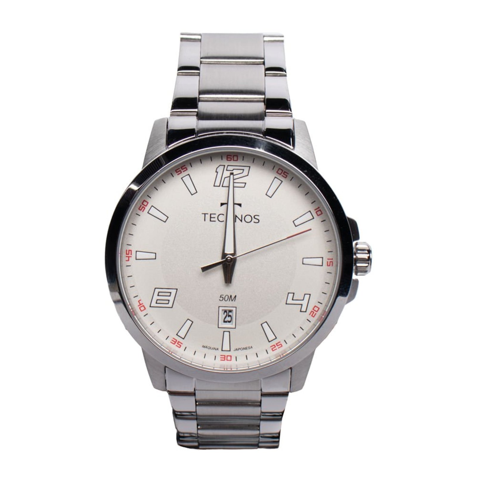 Relógio Masculino Technos 2315LAY/1B Racer Esportivo Prata
