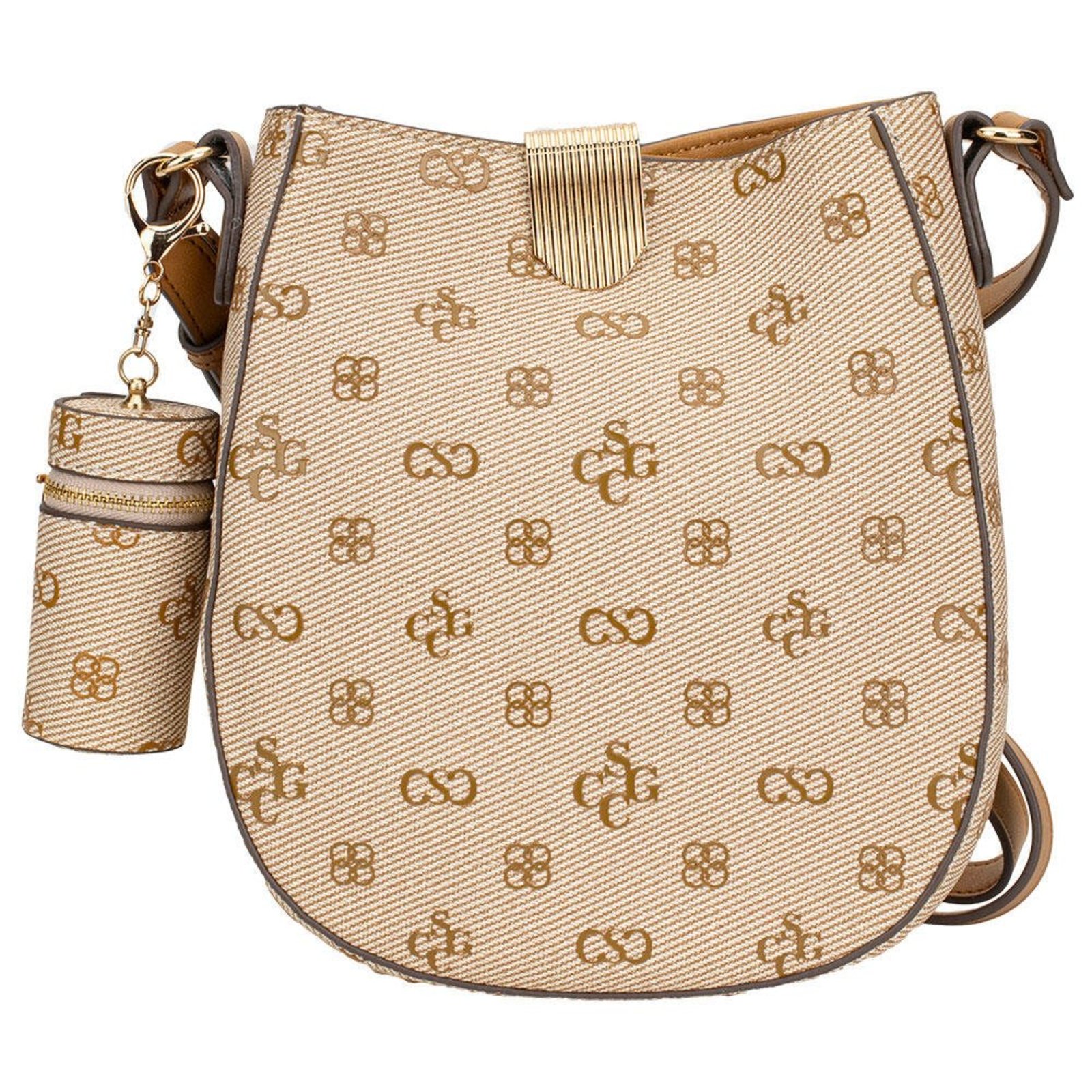 Bolsa Feminina Transversal Chenson Cg85420 1825420 Bege