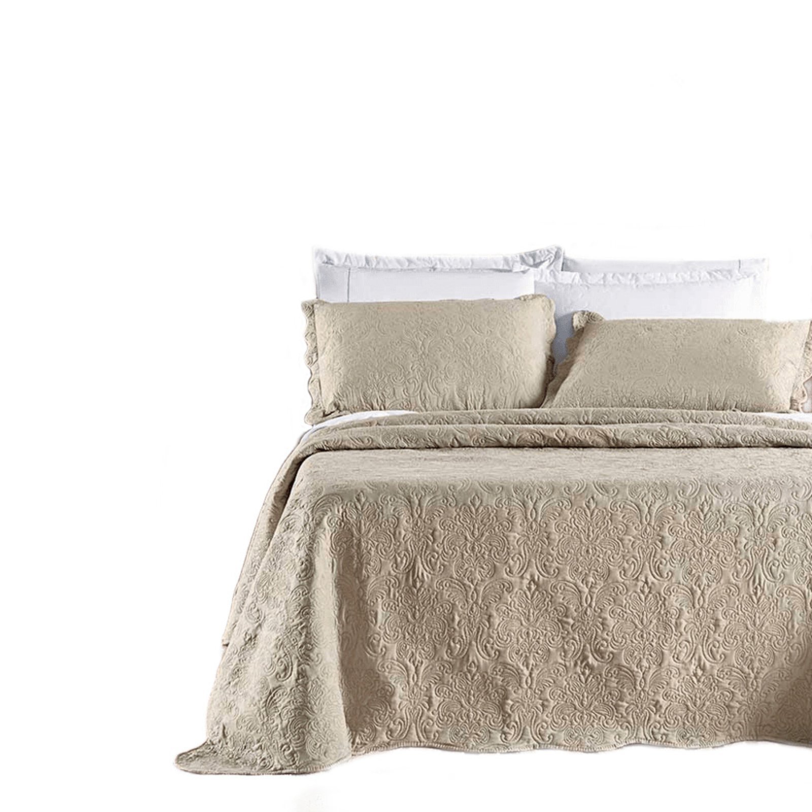 Kit Cobre Leito Colcha Adventure King Dupla face - Cáqui - 100% Poliéster
