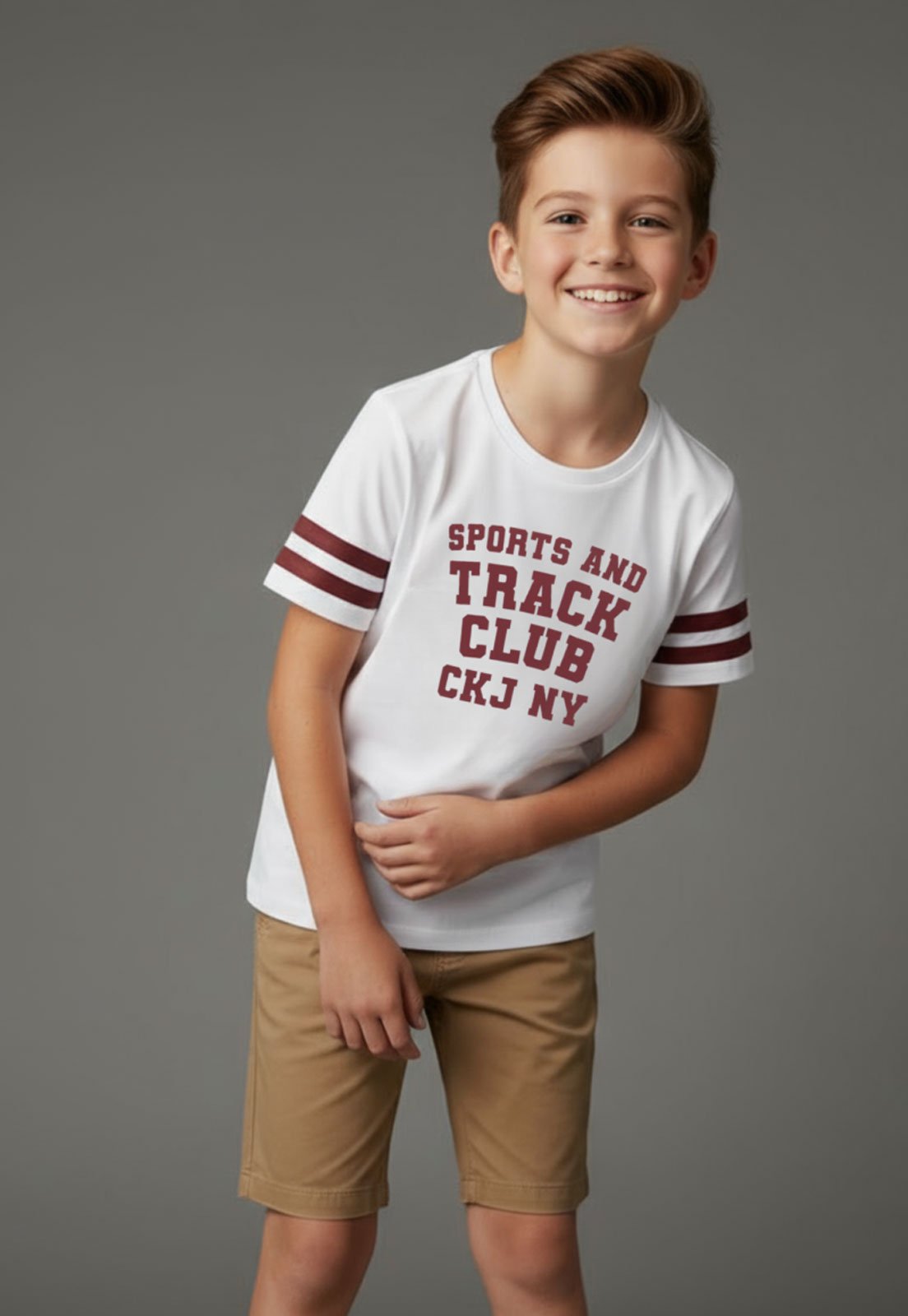Infantil - Camiseta Calvin Klein Estampa Frontal Branca