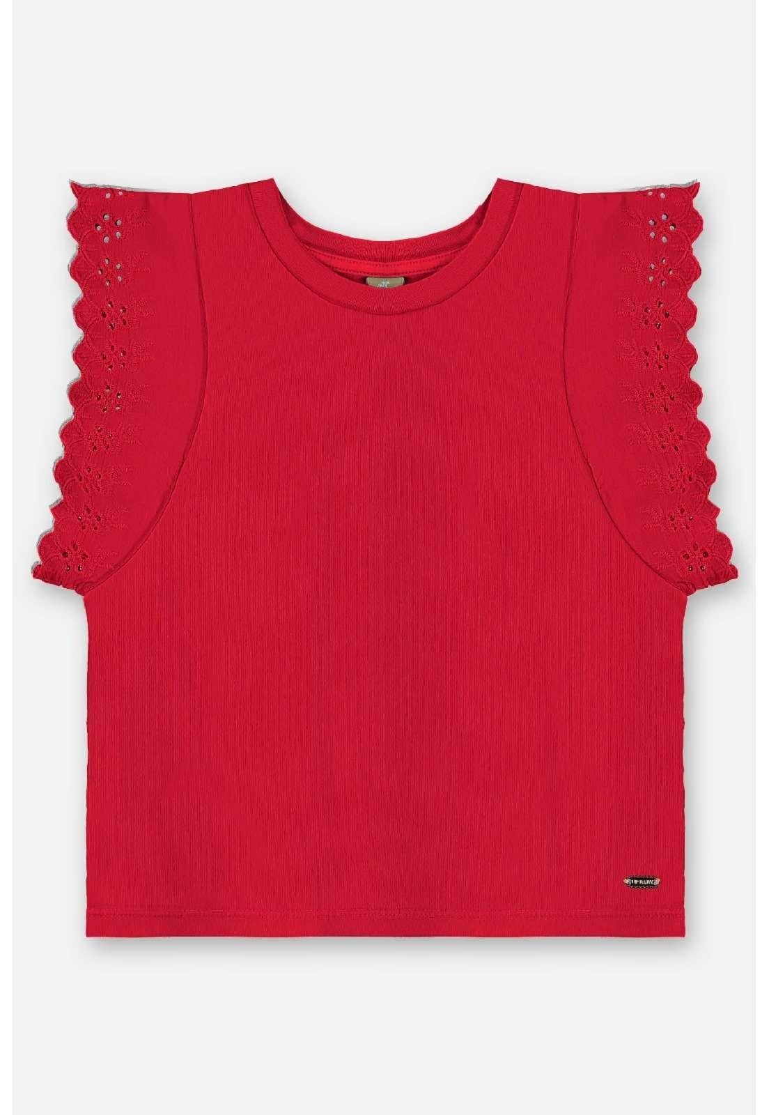 Infantil - Blusa Feminina em Algodão Up Baby Vermelho