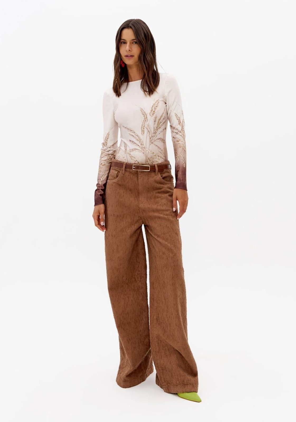 Calça Sarja Relaxed Cintura Média Lança Perfume