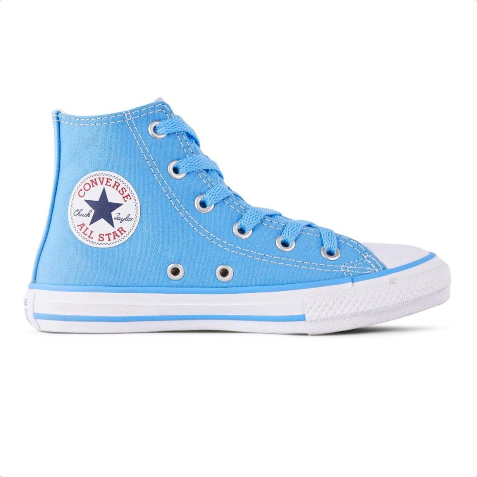 Infantil - Tênis Converse All Star Chuck Taylor Cano Alto X Disney Stitch Juvenil Azul