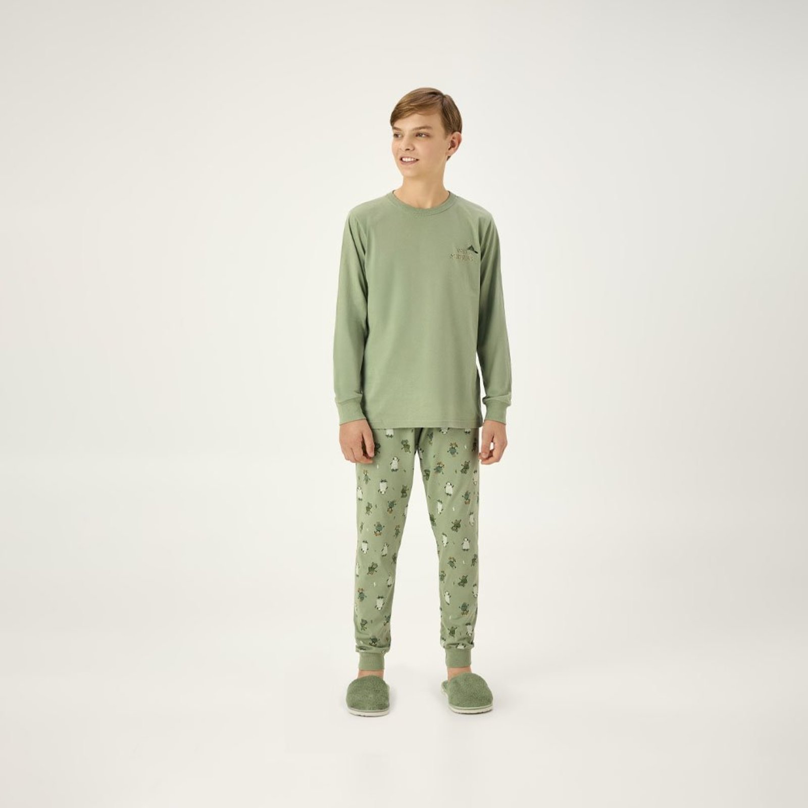 Pijama Verde Juvenil Pulla Bulla Menino - 200983-1395