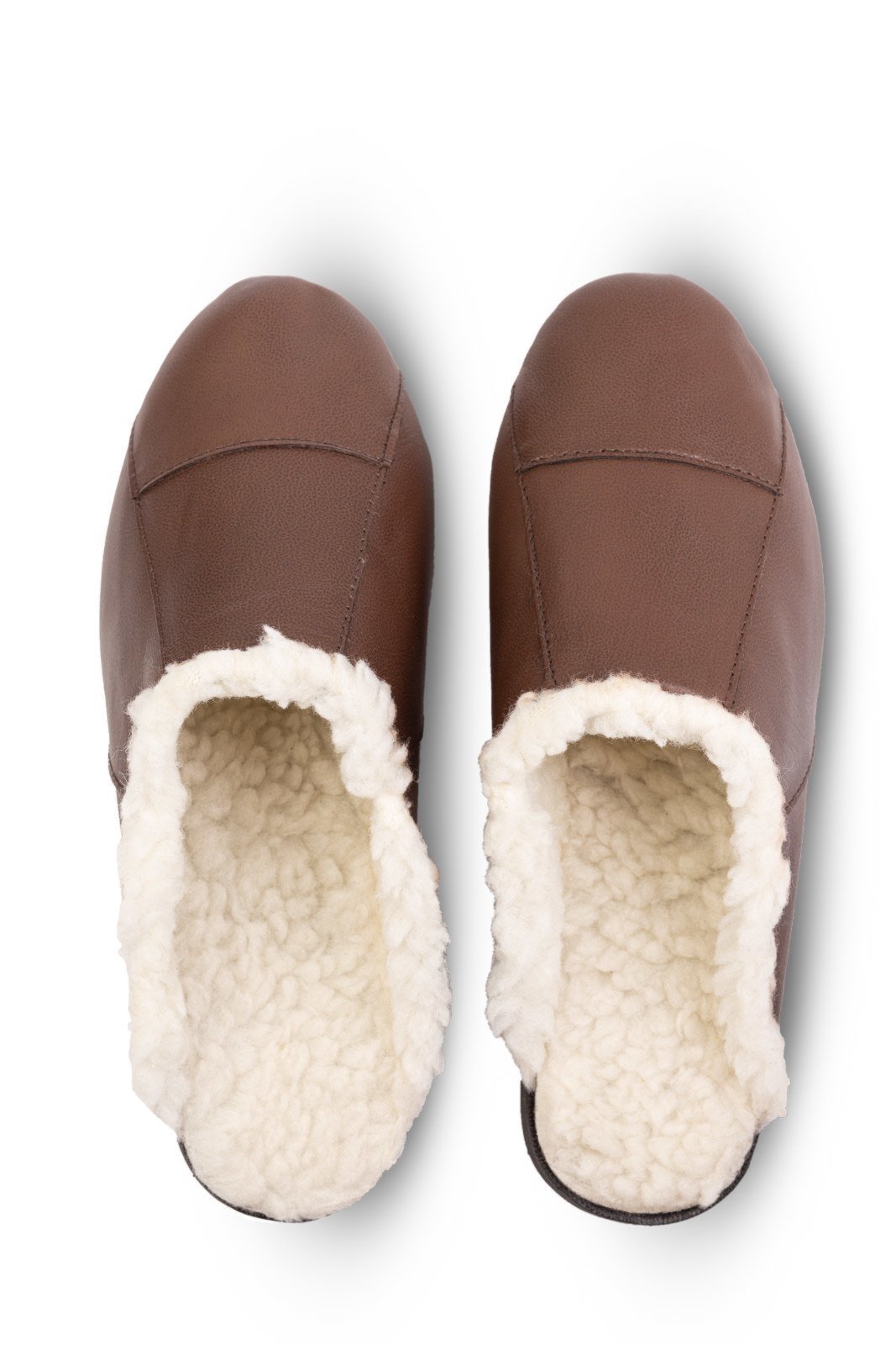 Vista 3 Infantil - Pantufa Couro Forrada 6101 Enluaze marrom Enluaze marrom