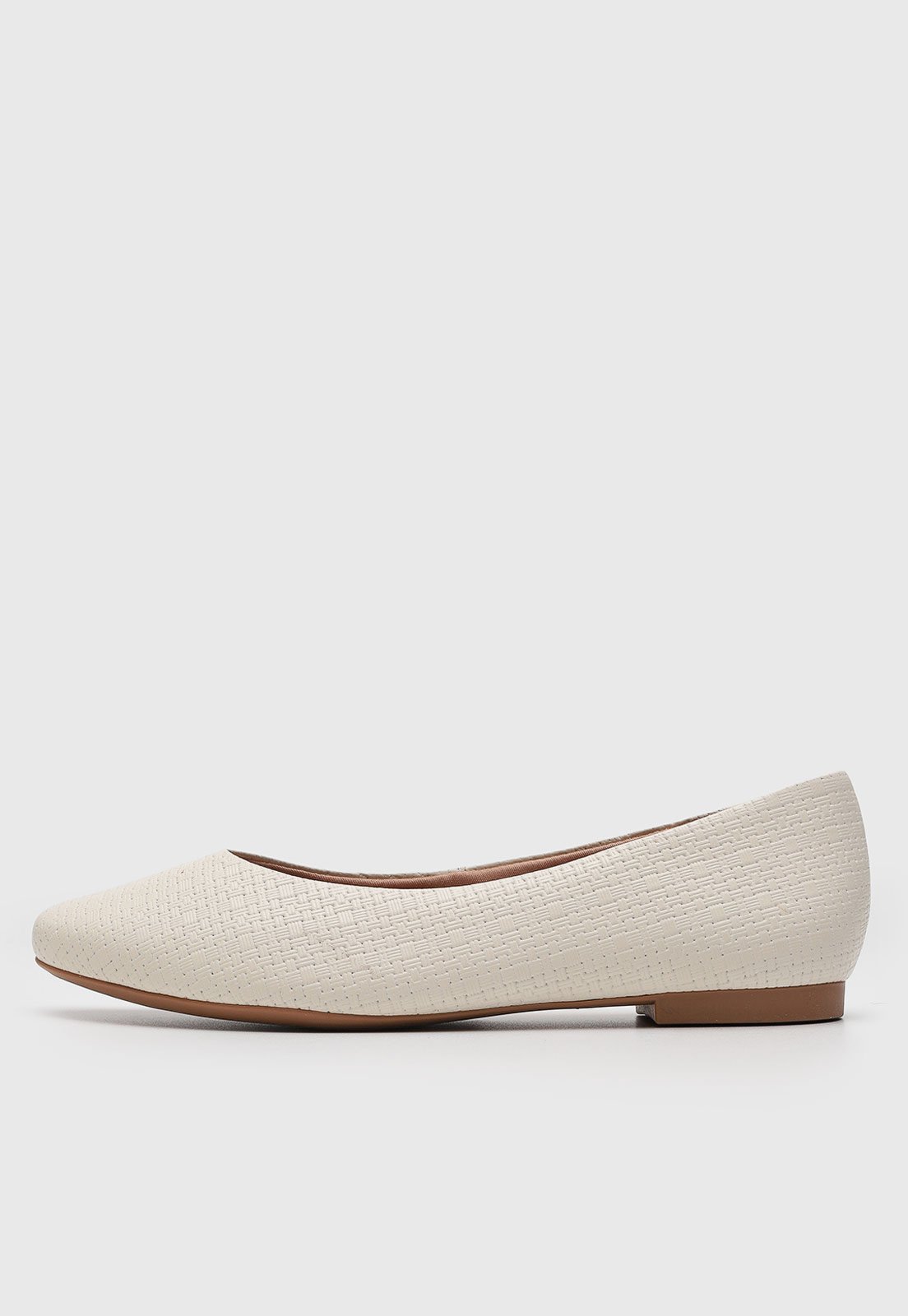 Sapatilha Feminina Usaflex Texturizada Off-White