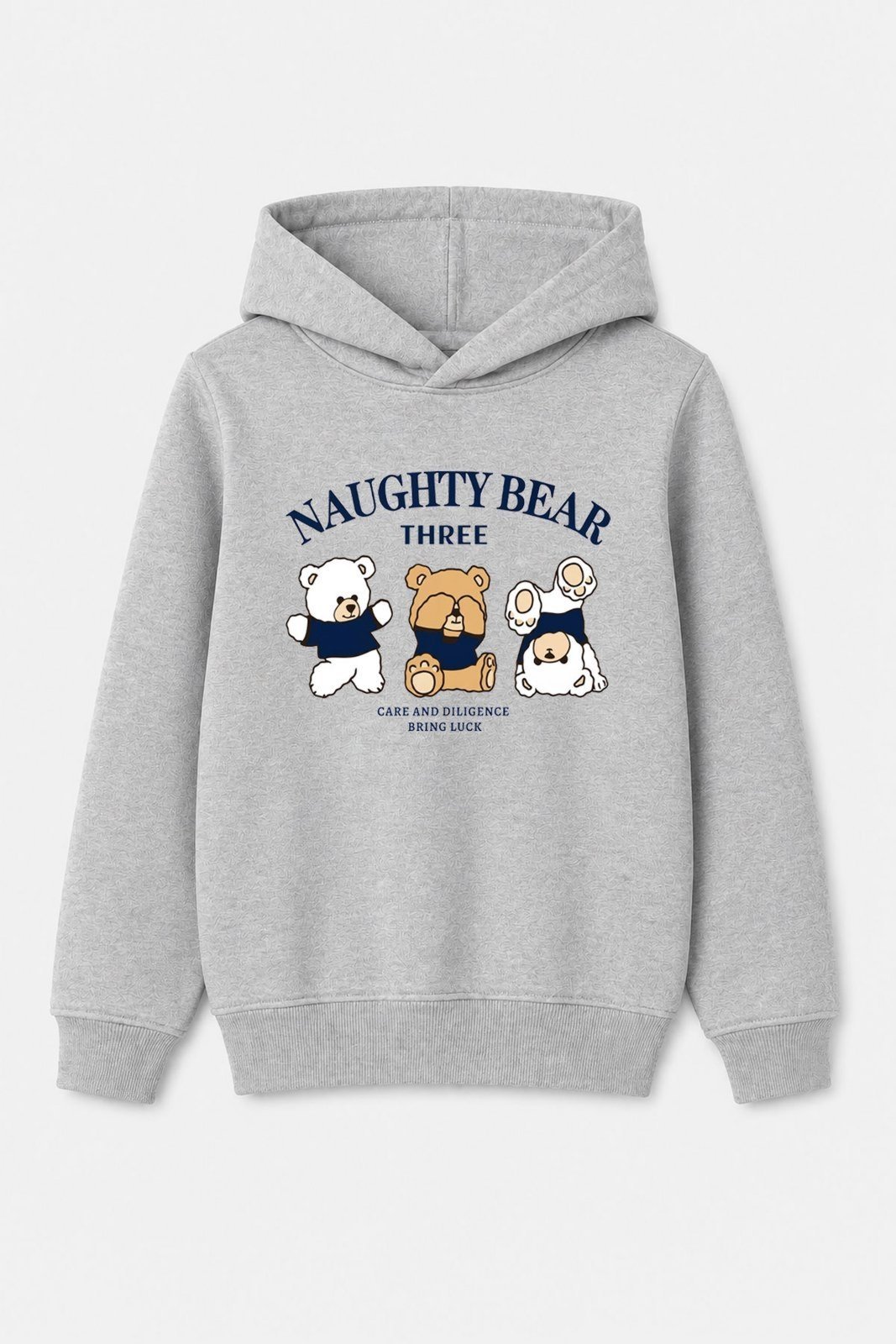 Infantil - Blusão Moletom Peluciado Naughty Bear - Mescla