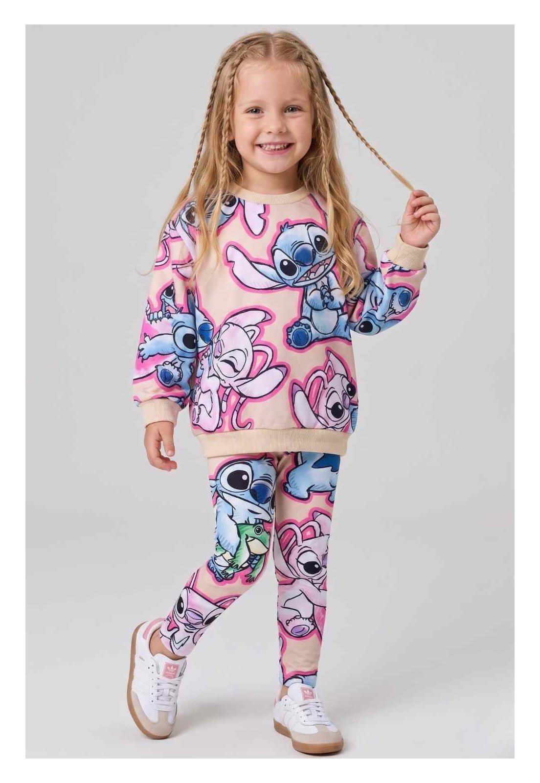 Infantil - Conjunto Bem Vestir Feminino Stitch Oversized