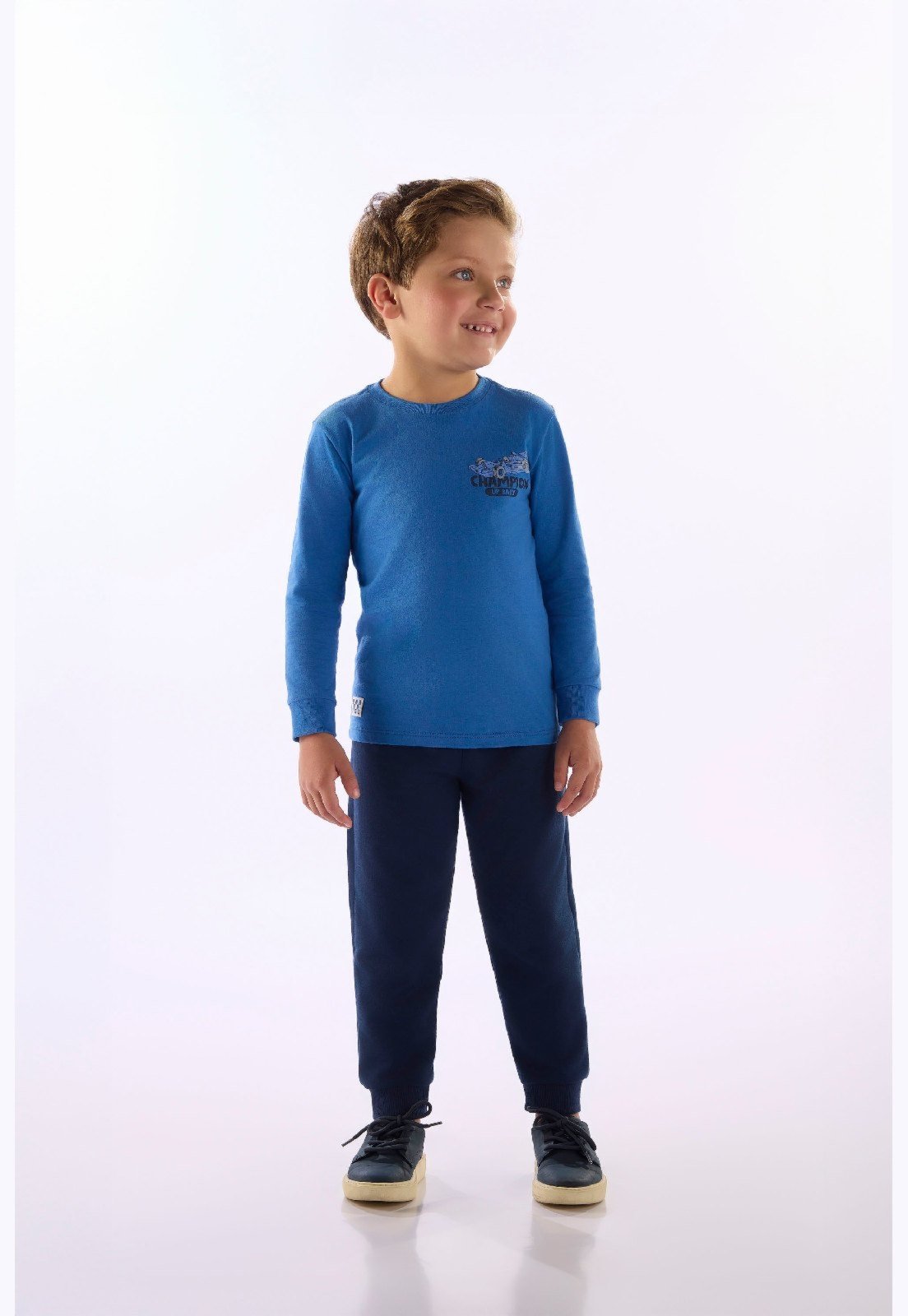 Infantil - Conjunto Winner Camiseta Calça Up Baby Branco