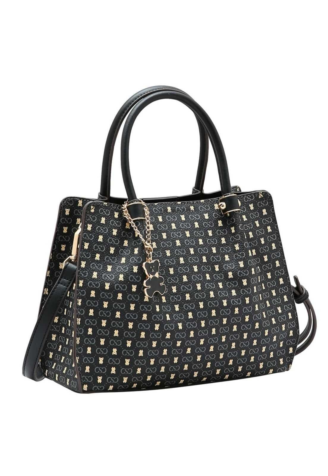 Bolsa Feminina Chenson Monograma Baby Urso 3485371 Preto
