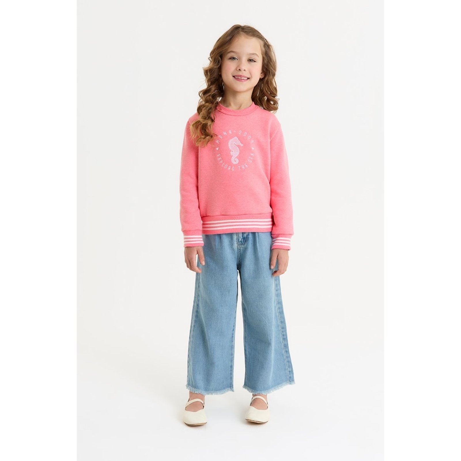 Infantil - Blusão Feminino em Moletom Felpado Confortável