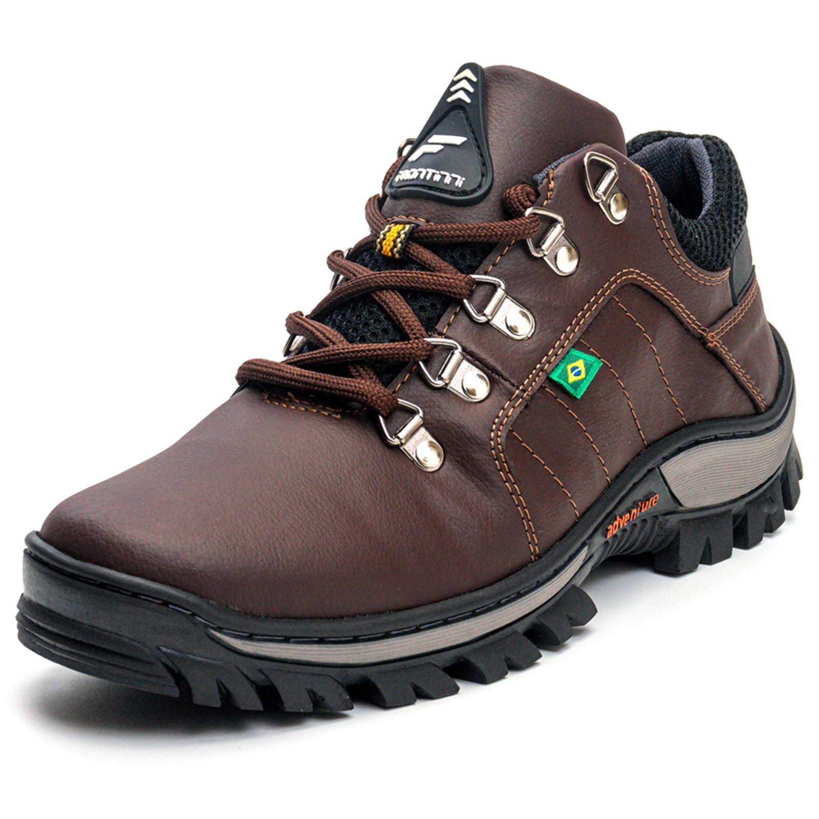 Vista 3 Bota Masculina Lavini Coturno de Segurança Tenis Adventure Lavini Shoes café Lavini Shoes café