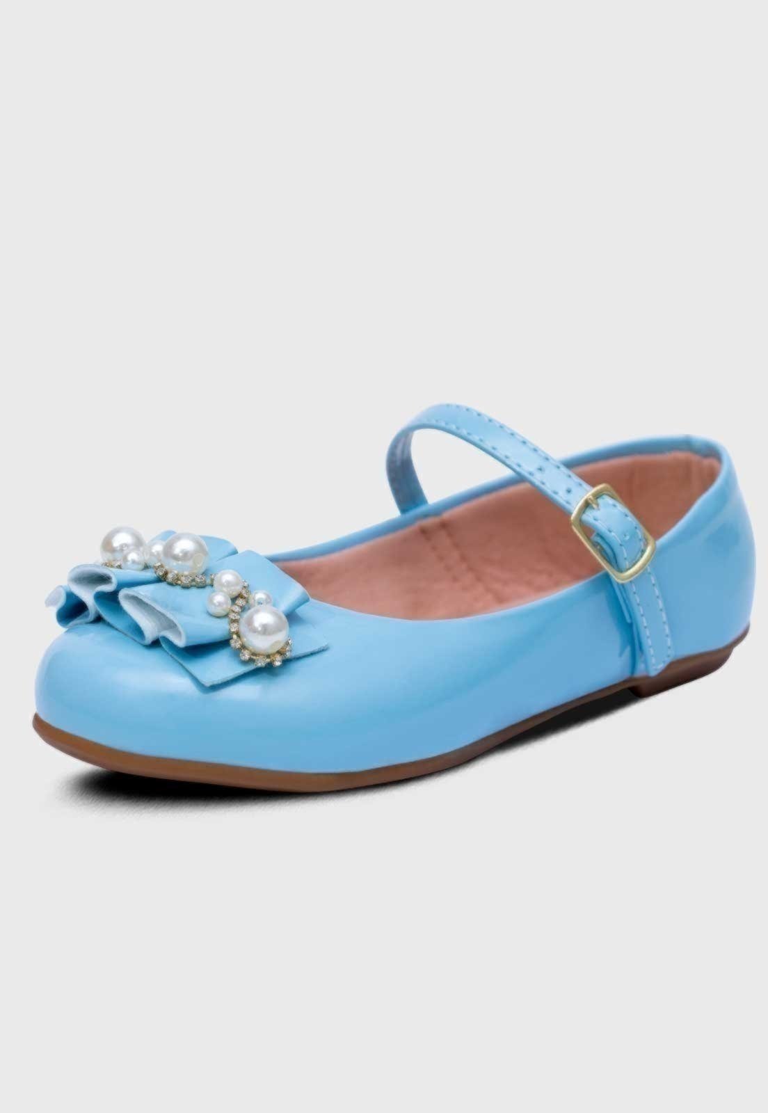 Infantil – Sapatilha Popidi Feminina Perola Sanfonado Azul