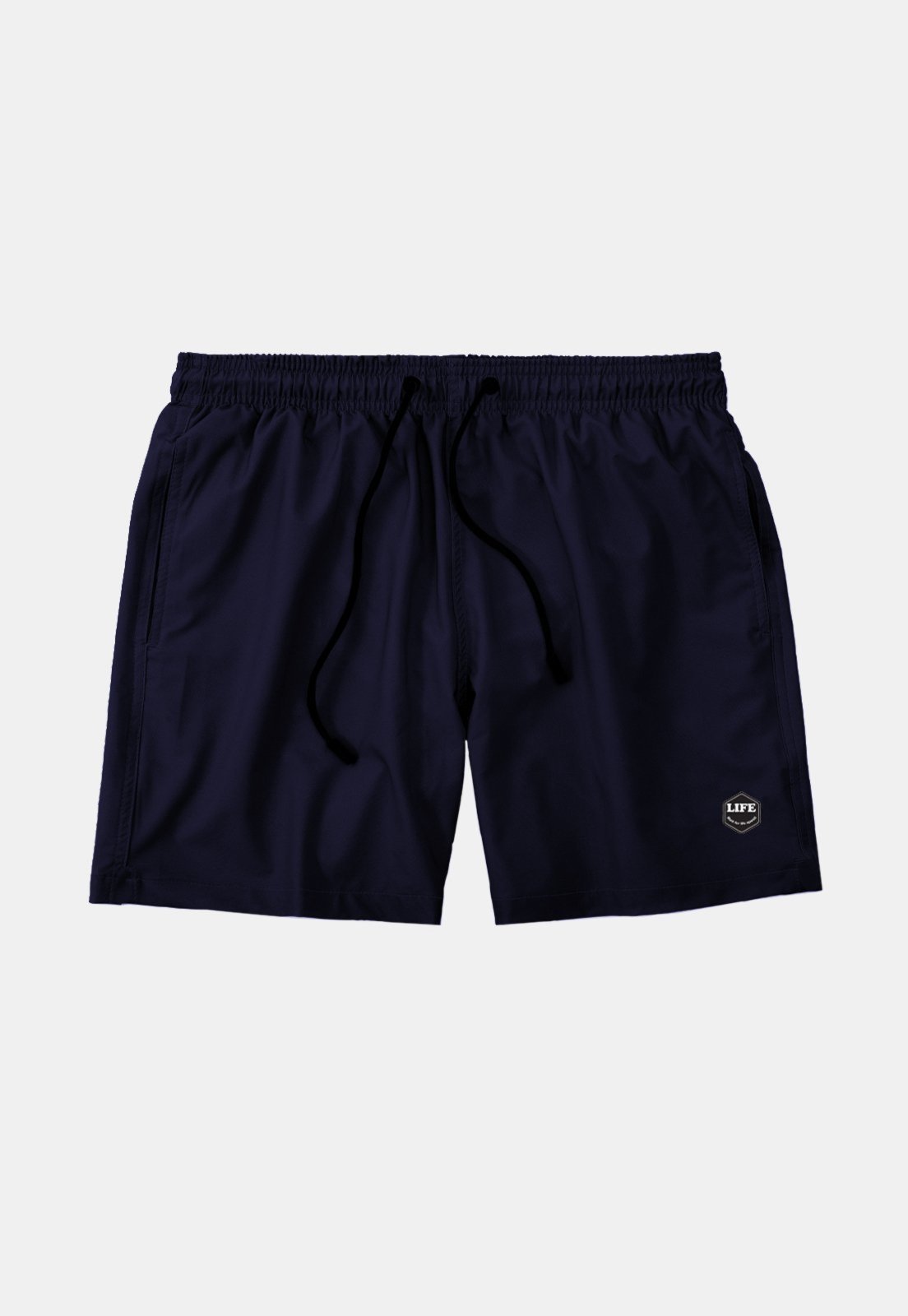 Short Masculino Básico Liso Bermuda Praia Mauricinho Tactel Azul Marinho