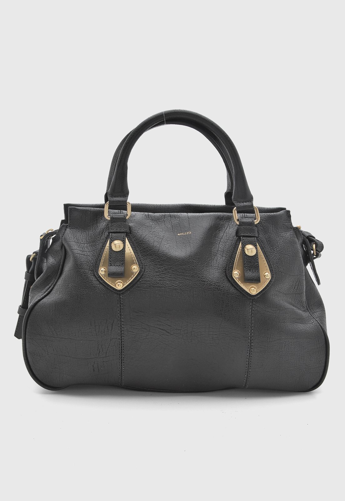 Bolsa Feminina Arezzo Grande Couro Preta