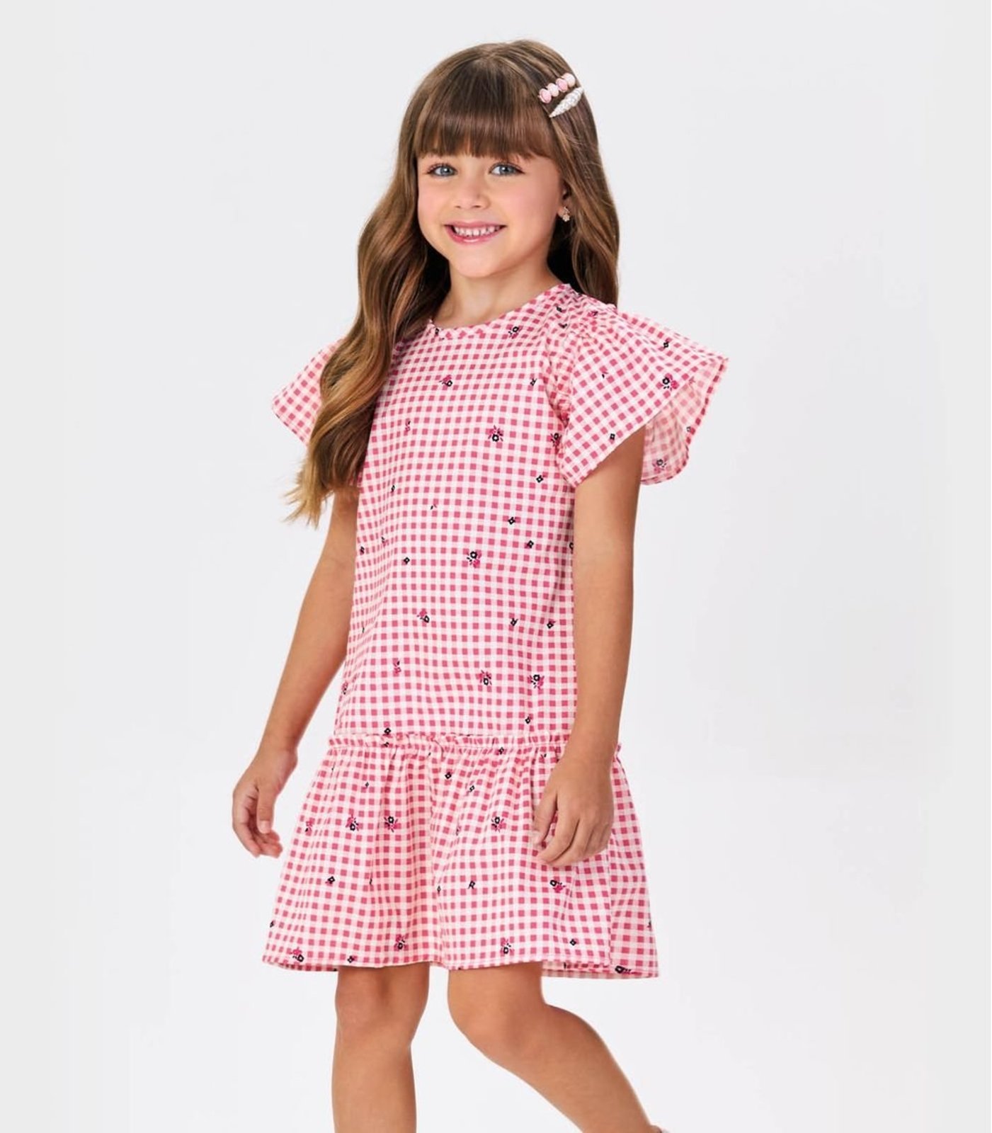 Vista 3 Infantil - Vestido Popeline Estampado Trick Nick verde Trick Nick verde