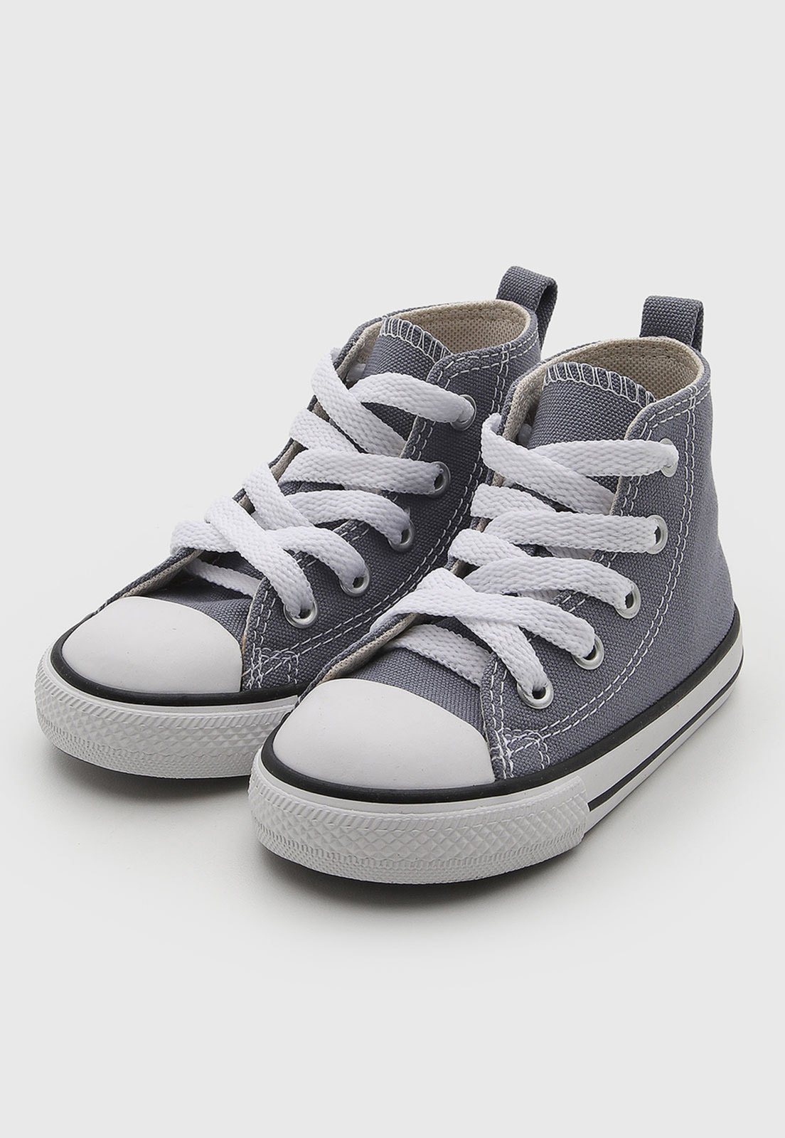 Infantil - Tênis Converse Cano Alto Cinza