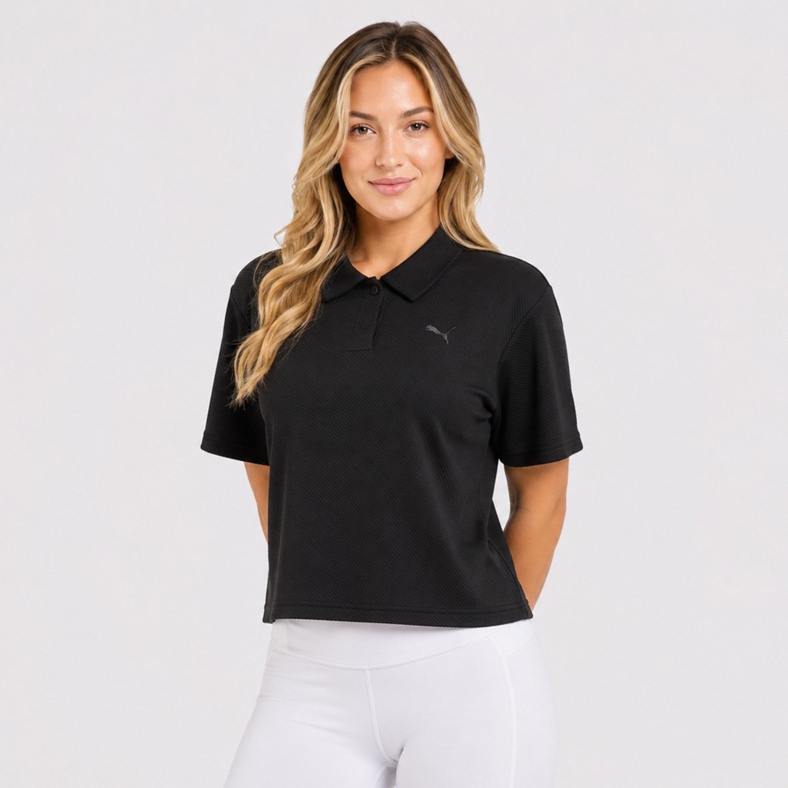 Polo Puma Class Relaxed Tee Feminino Preto