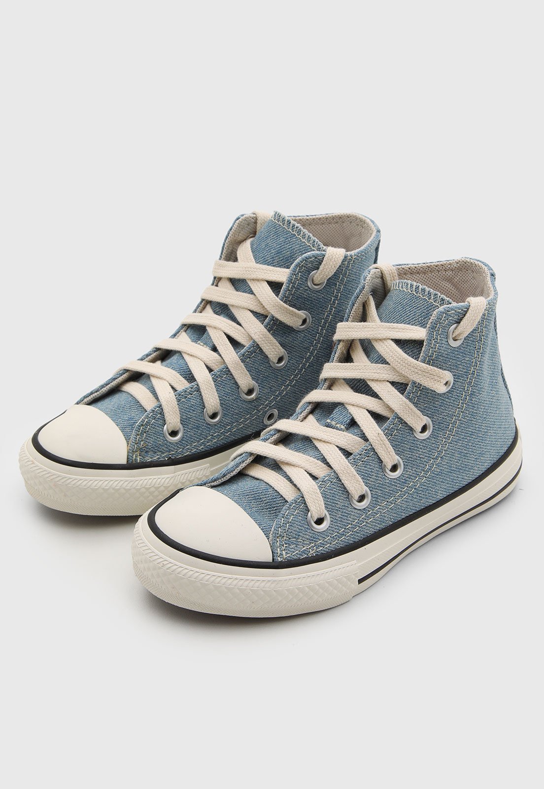 Infantil - Tênis Inafntil Converse Chuck Taylor All Star Denim Azul