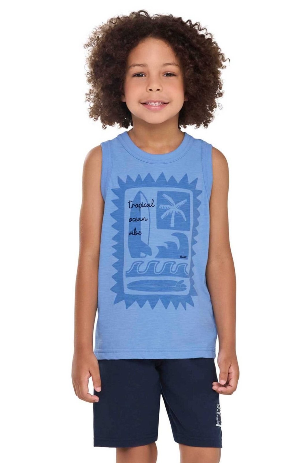 Infantil - Conjunto Menino Flamê Tropical Elian Azul