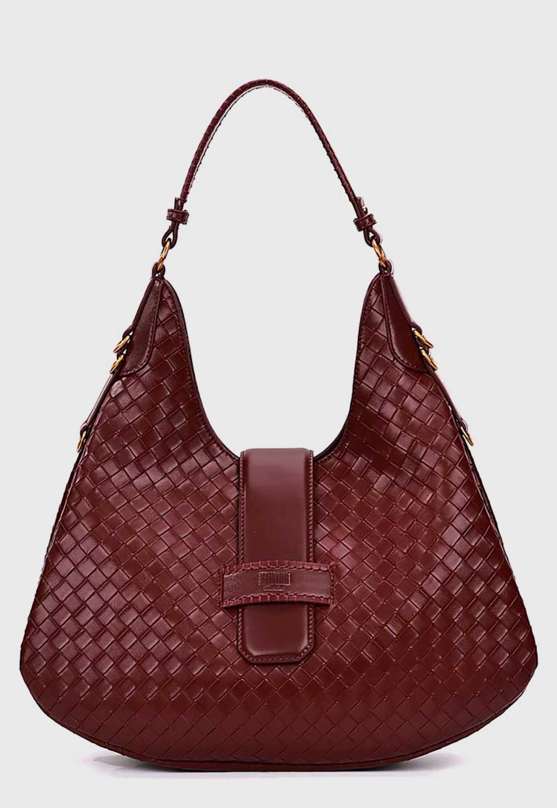 Bolsa Feminina Santa Lolla Trançada Bordô