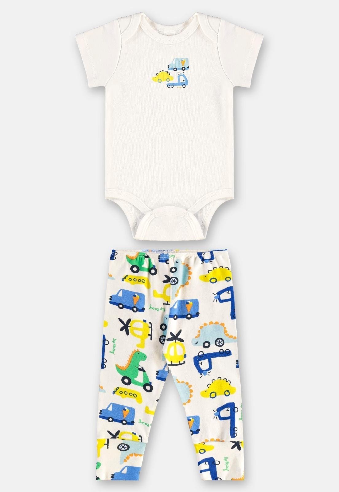 Vista 2 Infantil - Conjunto Suedine Essentials Body Up Baby Off-White off-white white Up Baby off-white white
