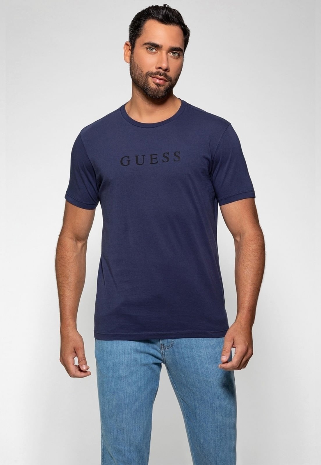Camiseta Guess Silk Relevo Roxo