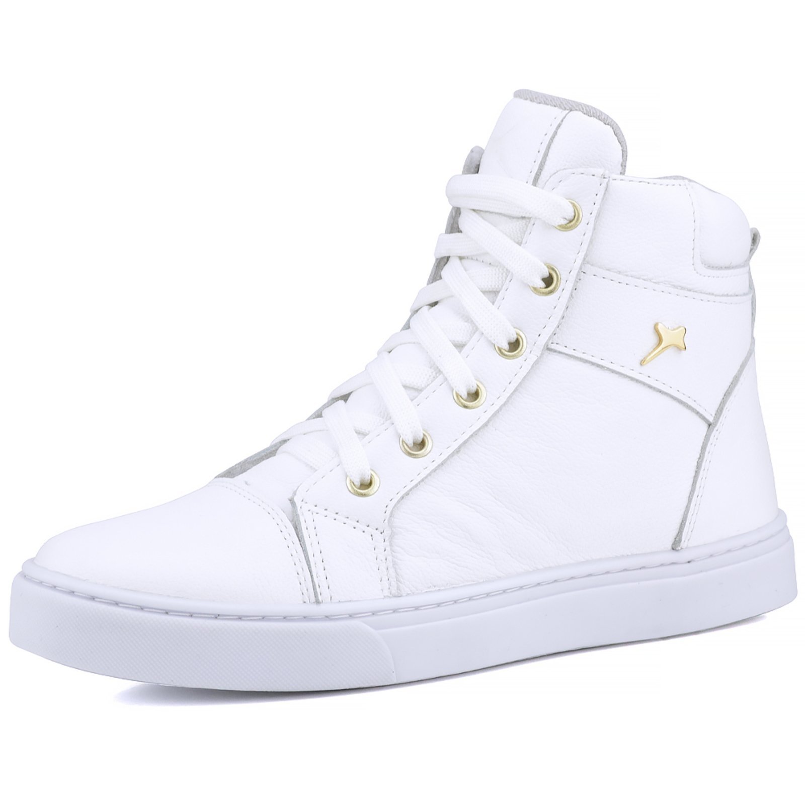 Bota Casual Sneaker Casual Mr Gutt em Couro Branco