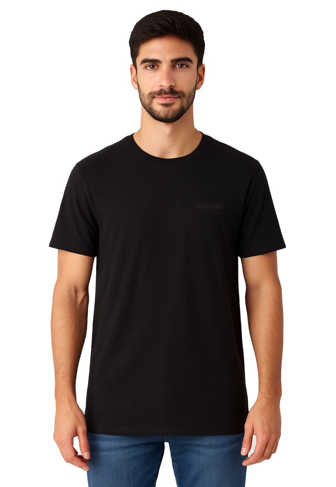 Camiseta Wrangler Gola Careca Elastano Preto