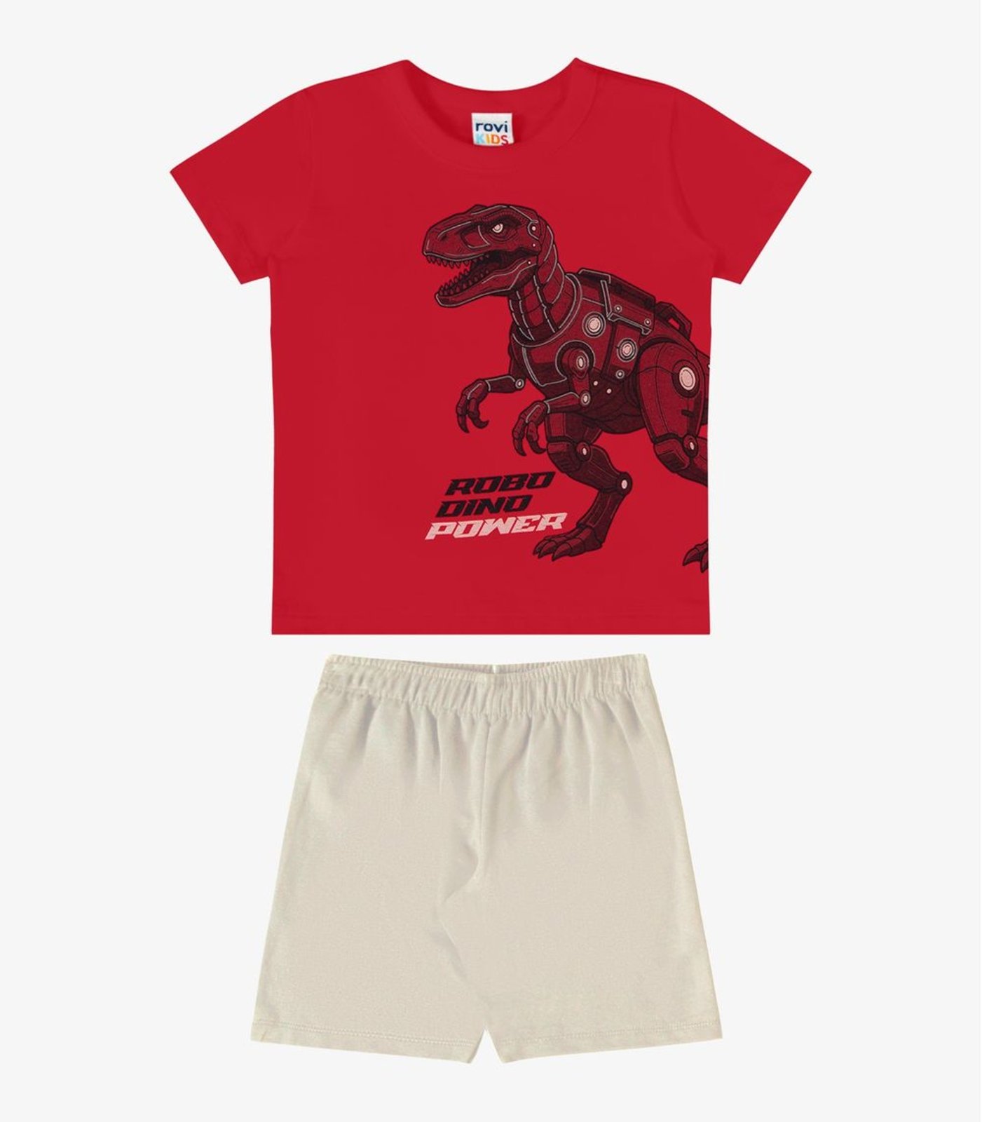 Infantil - Conjunto Verão Menino Com Foil Rovi Vermelho