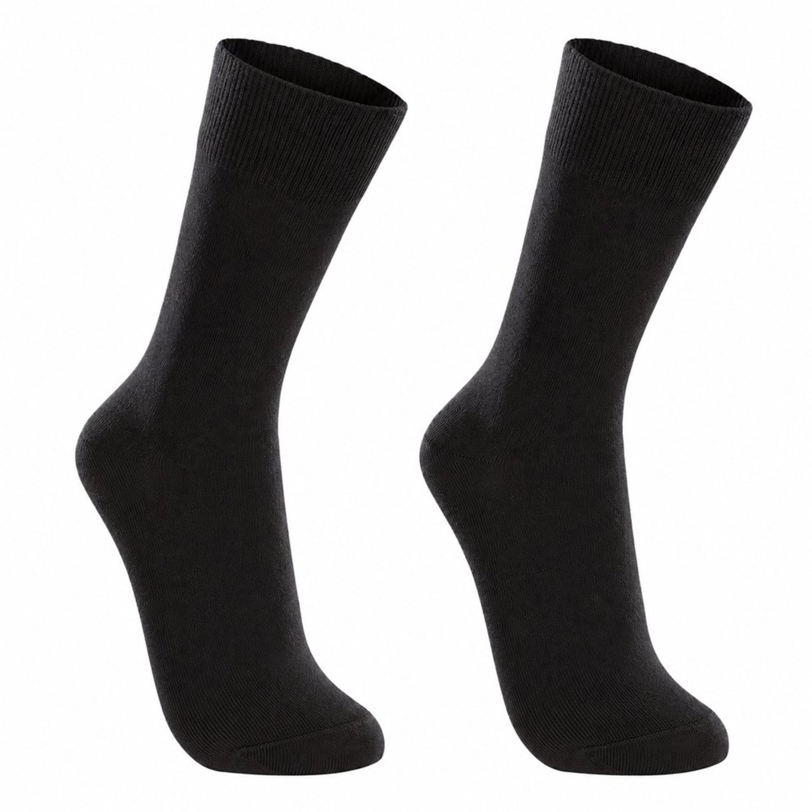 Kit 2 Pares Meia Social Lupo Masculina Algodão Preta Cano Longo