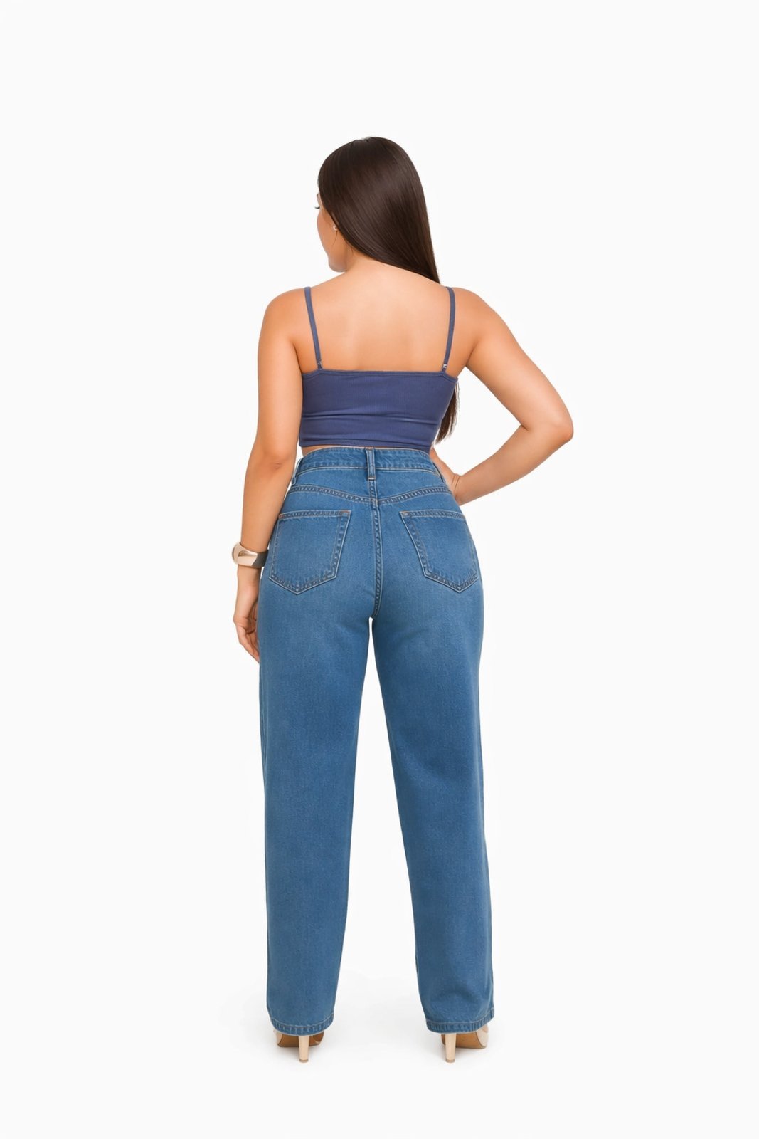 Vista 3 Calça D Bell Outlet Fashion Wide Lag azul/jeans D BELL OUTLET FASHION azul/jeans