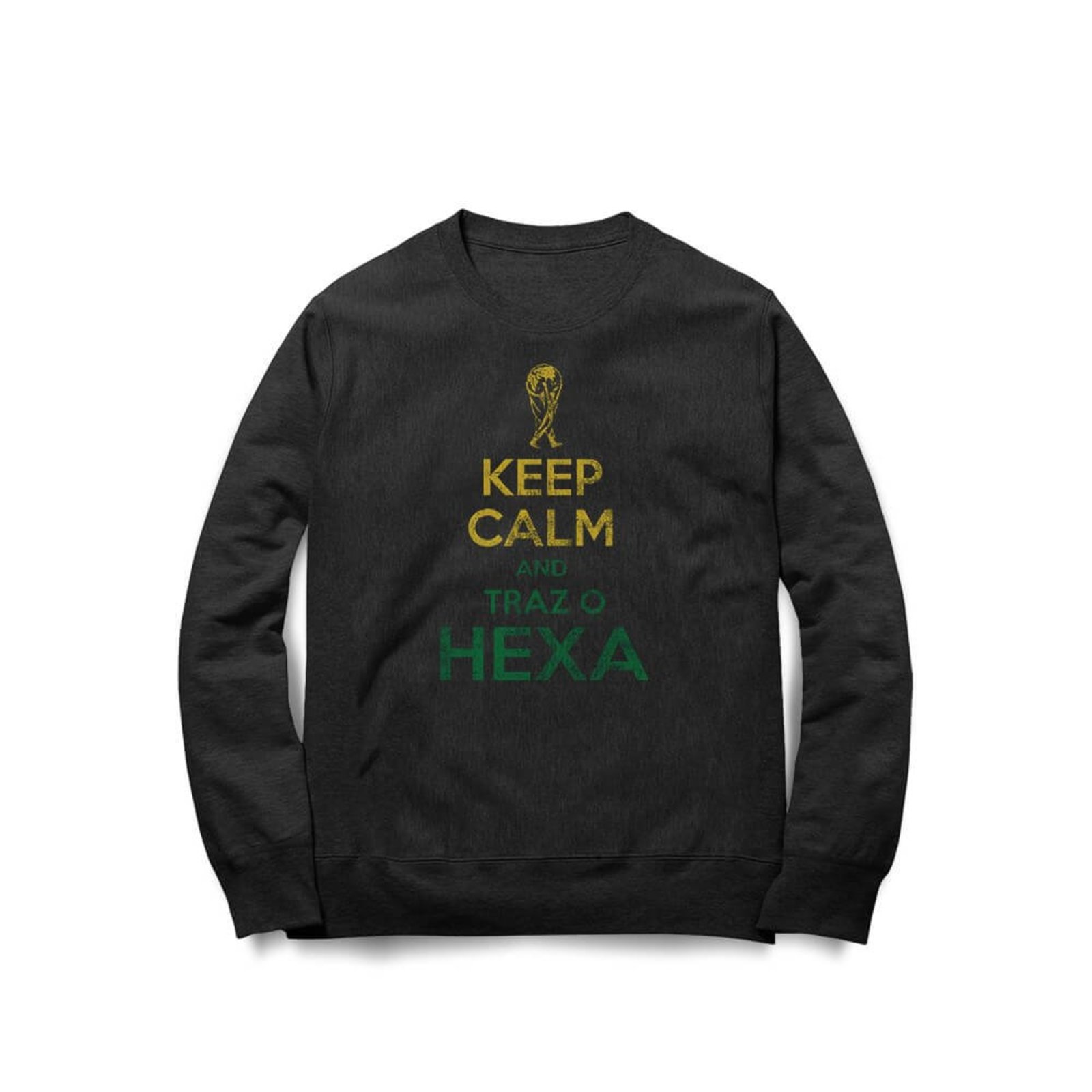 Moletom Keep Calm And Traz o Hexa - Preto